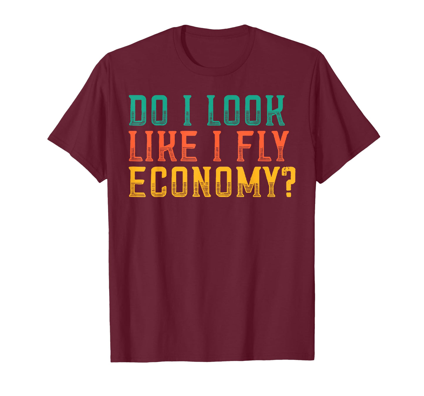Do I Look Like I Fly Economy Funny Vintage Retro T-Shirt