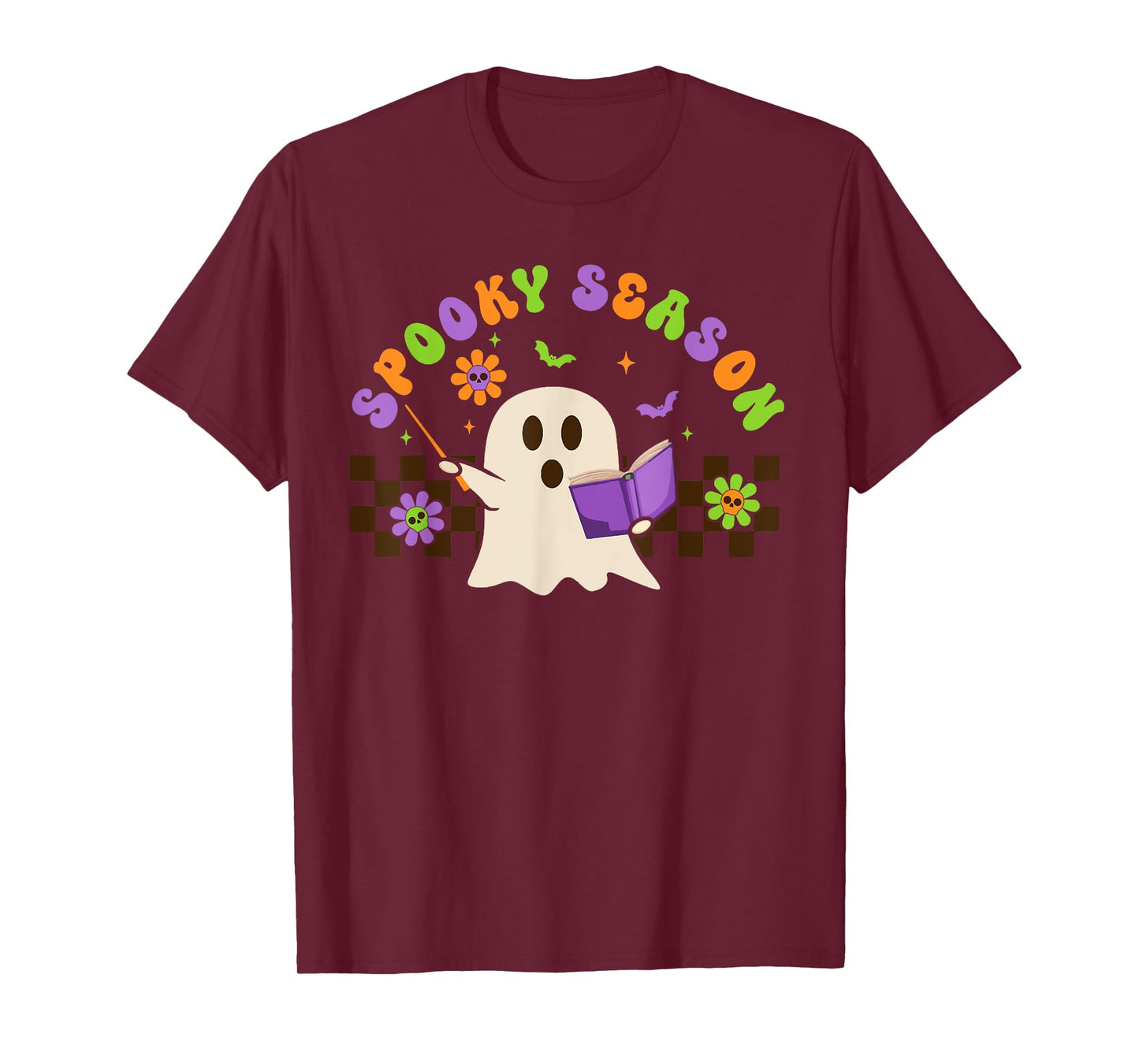 Cute Teacher Ghost Halloween Ghost Spooky Season Teacher Boo T-Shirt