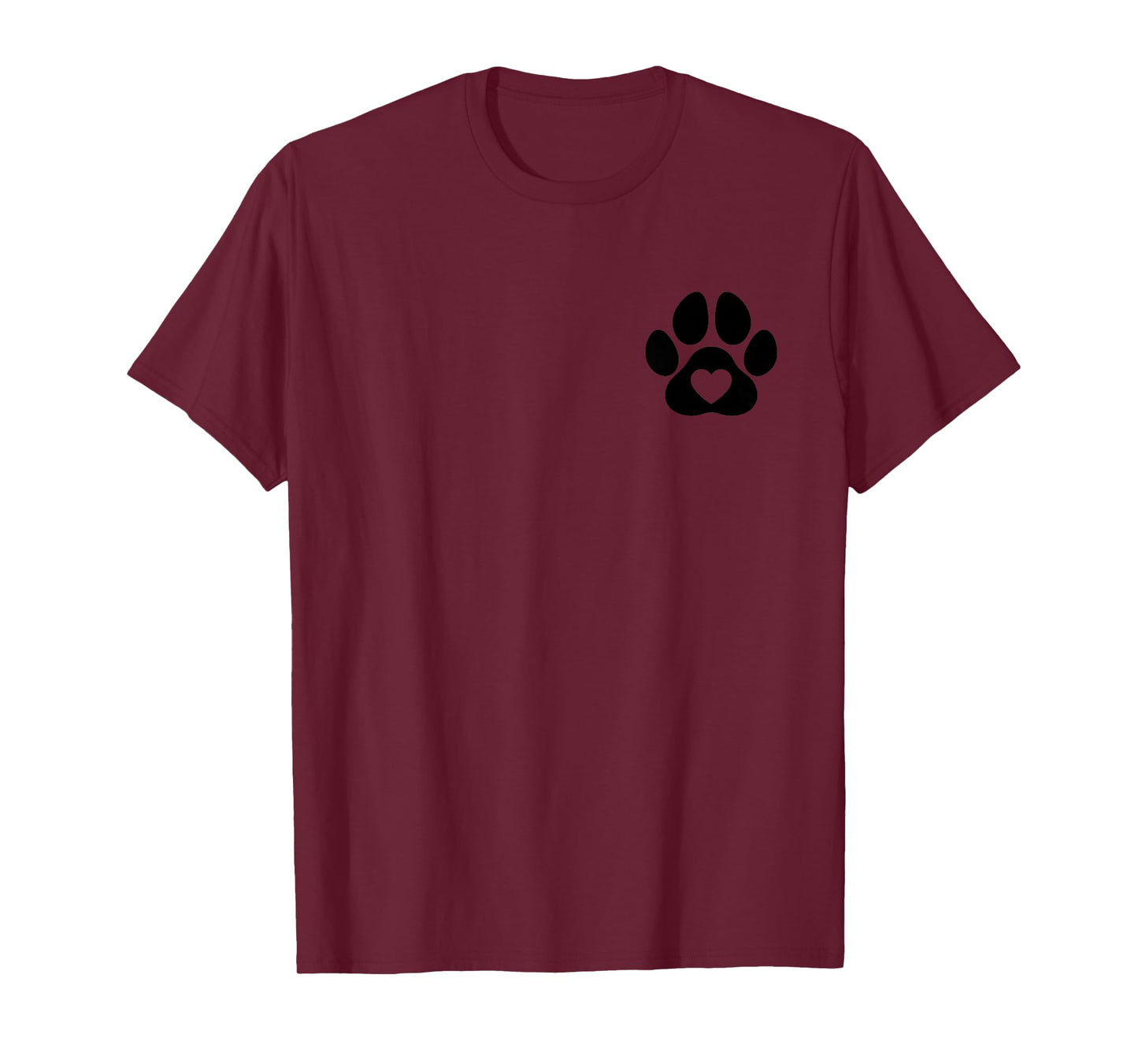 Minimalist Paw Heart Dog Love, Dogs Lovers Dog dad Dog mom T-Shirt