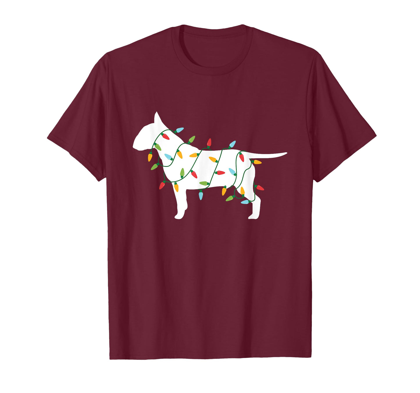Christmas Lights Bull Terrier T Shirt Gifts for Dog Lovers Men Women Kids T-Shirt