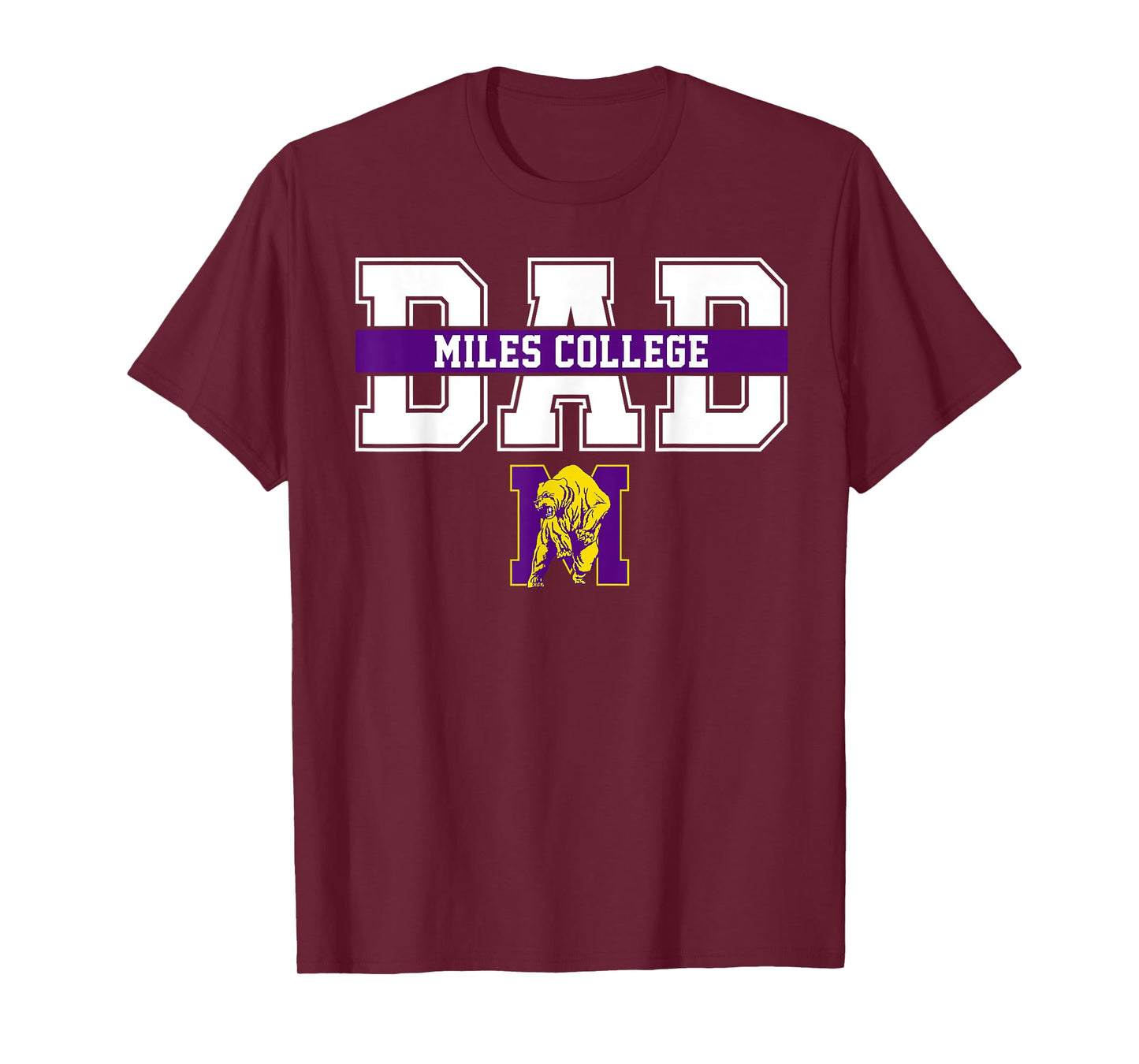 Miles College Dad Father Arch Vintage Design Men T-Shirt