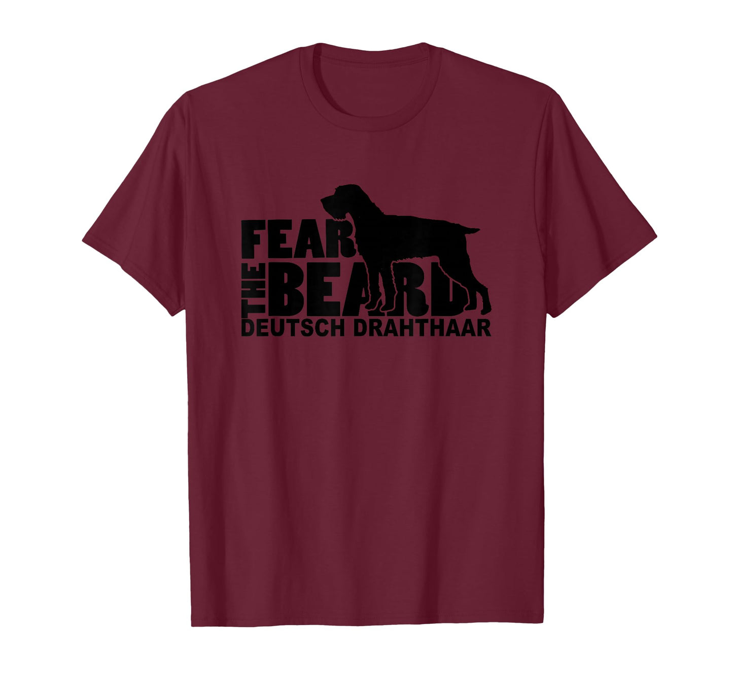 Dog Lover T-Shirts by Traciwithani - Fear the Beard Deutsch Drahthaar Unisex Adults Grey T-Shirt