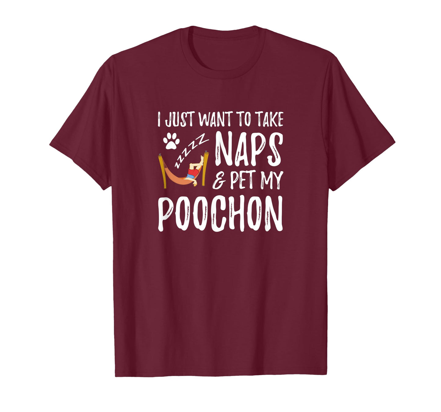 Poochon Mom Nap Funny Dog Mom Gift Idea Men Women T-Shirt
