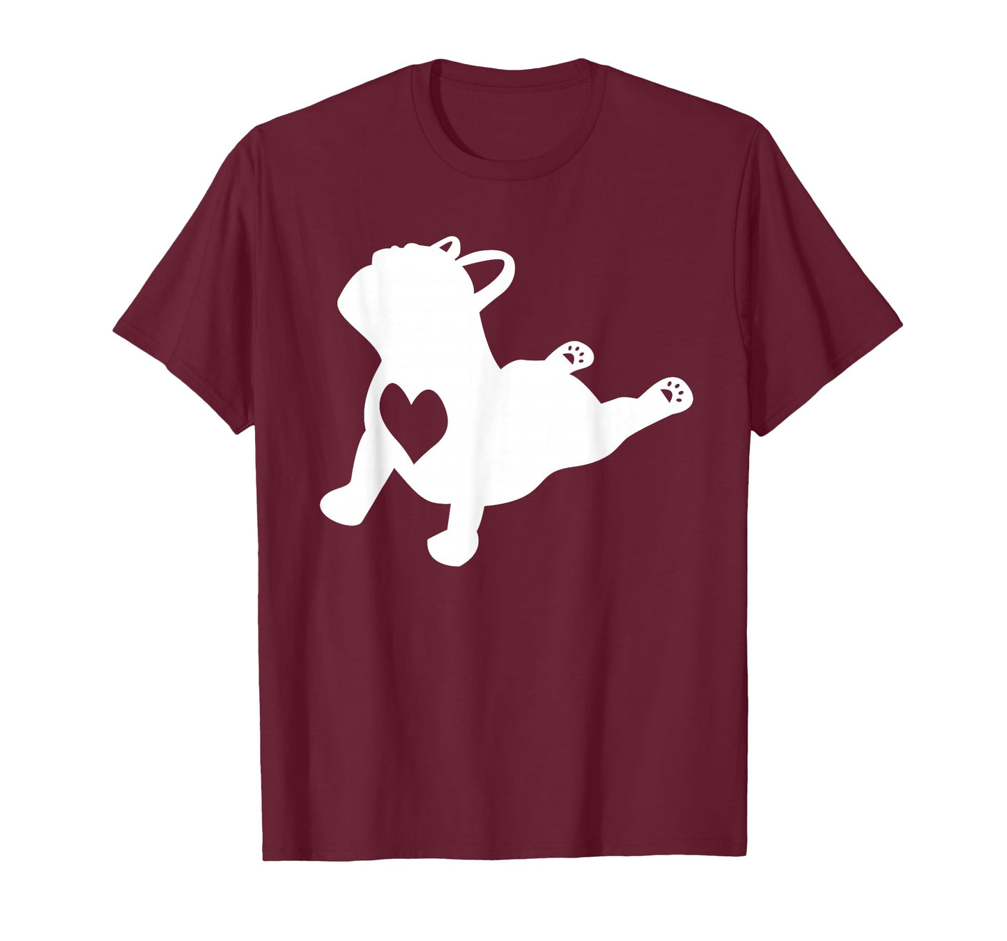 French Bulldog Yoga Pose Love Heart Frenchie T-Shirt