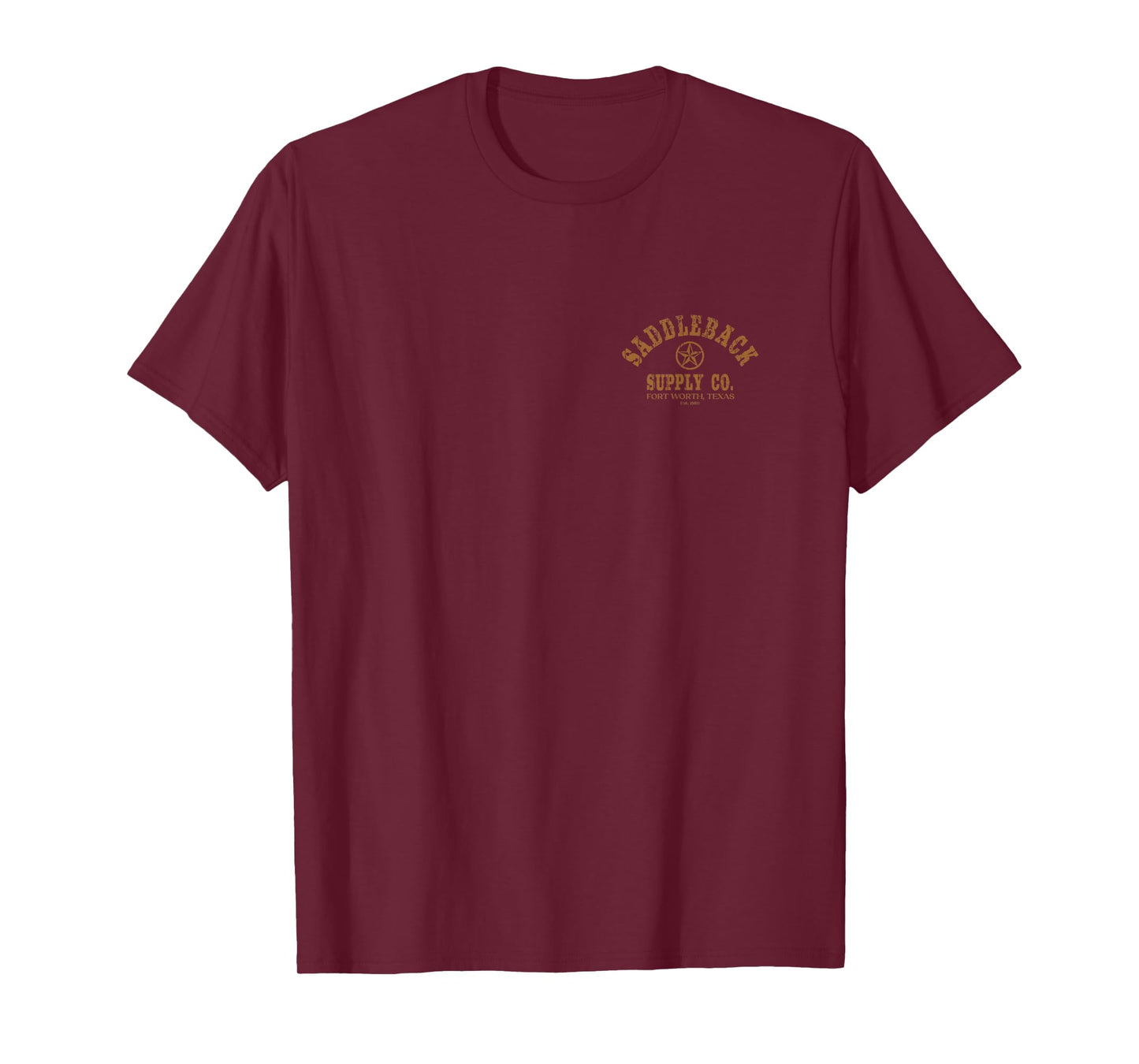 Saddleback Texas Lone Star - Rust Logo Lightweight, Graphic T-Shirt