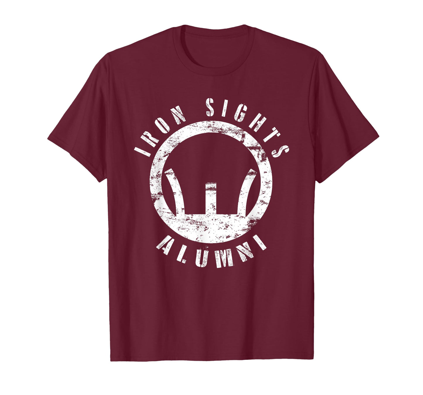 Iron Sights Alumni Boot Camp Shooting Marksmanship Veteran T-Shirt