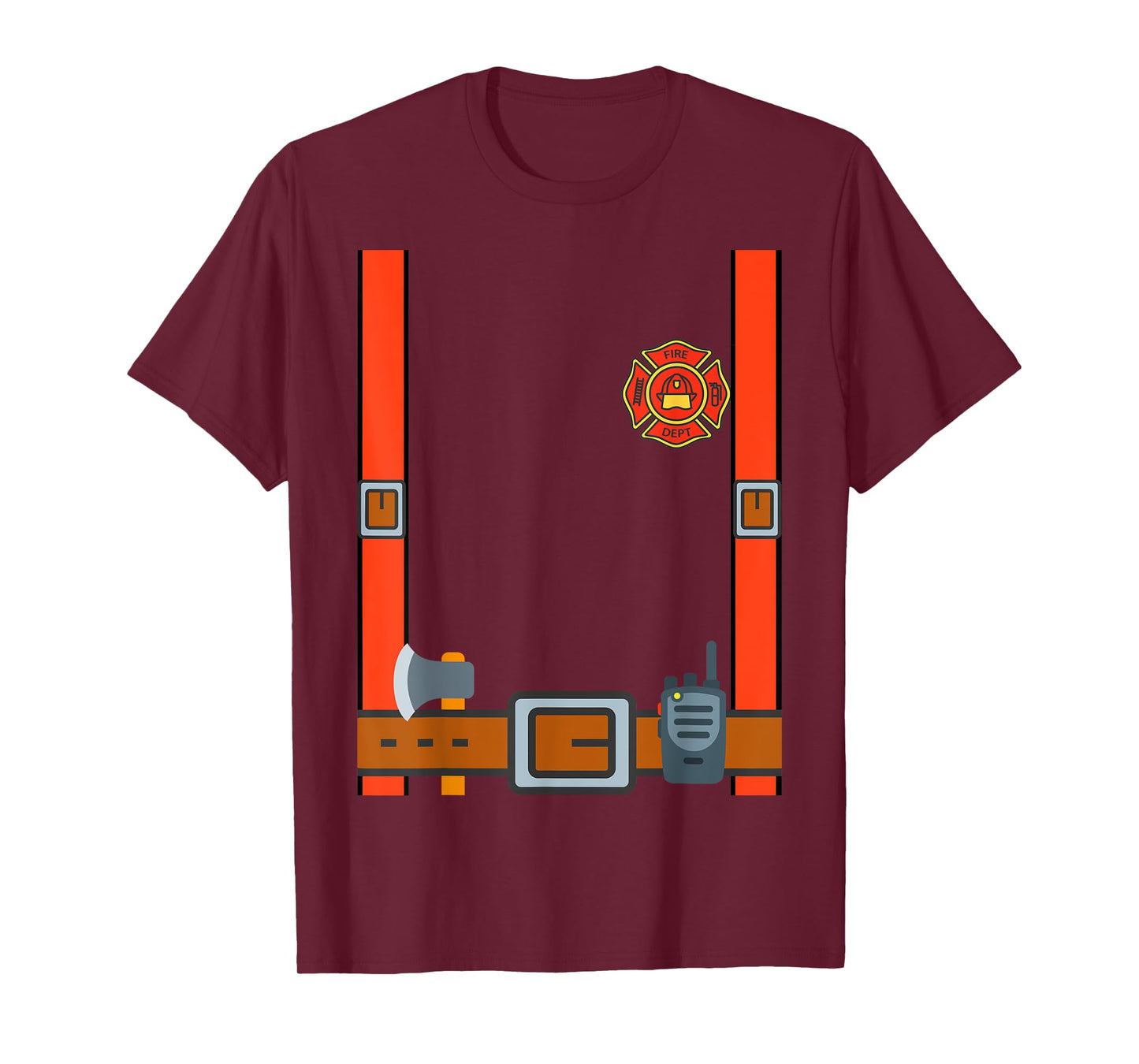 Fun Fireman Halloween - Firefighter Cosplay Costume Dressup T-Shirt