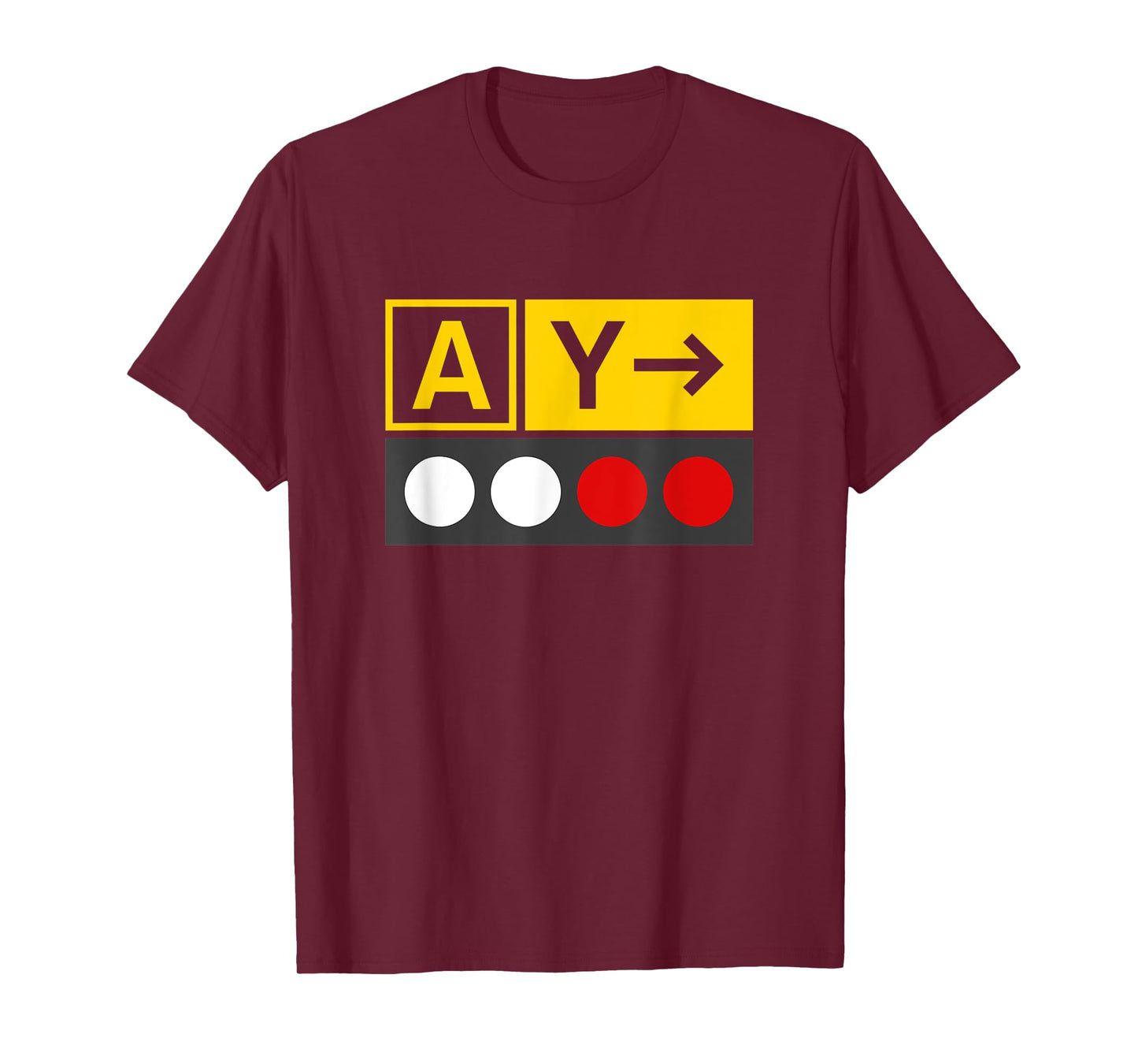 Airline Captain Pilot Taxiway Signs with Papi Lights T-Shirt