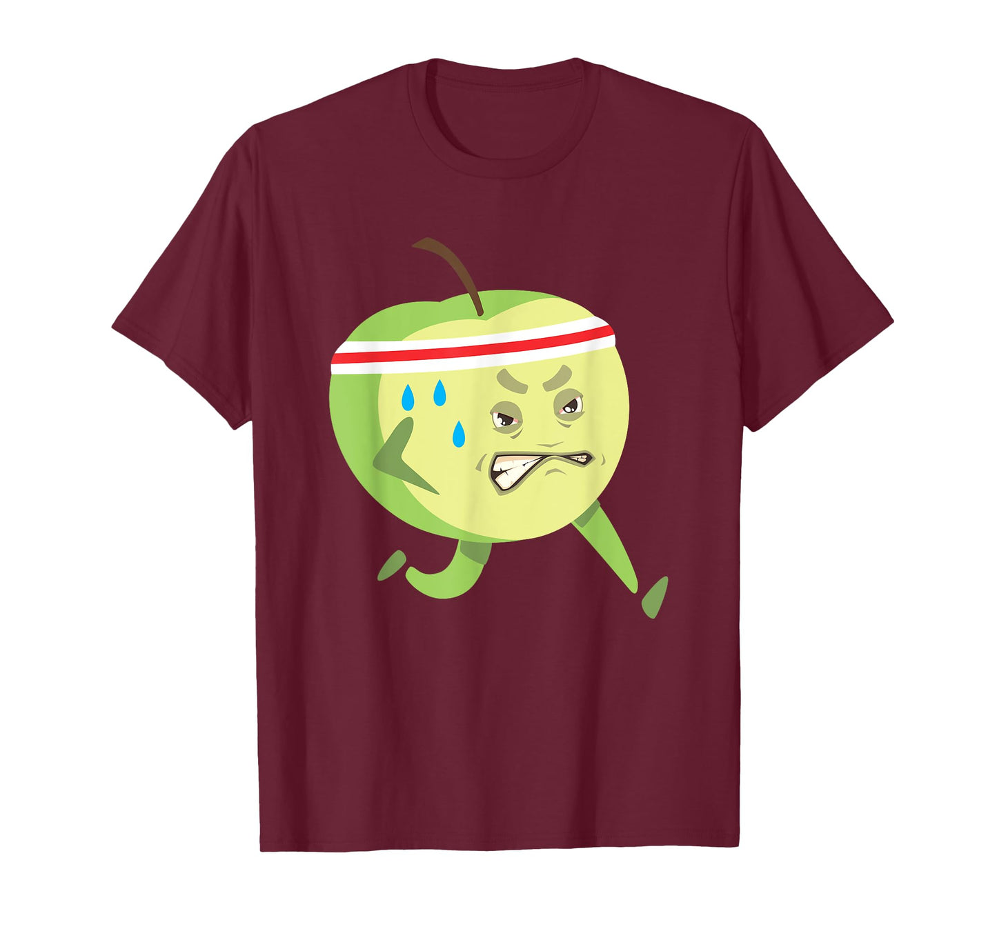 Funny Running Apple Cardio Marathon Runner Sweating Apple T-Shirt
