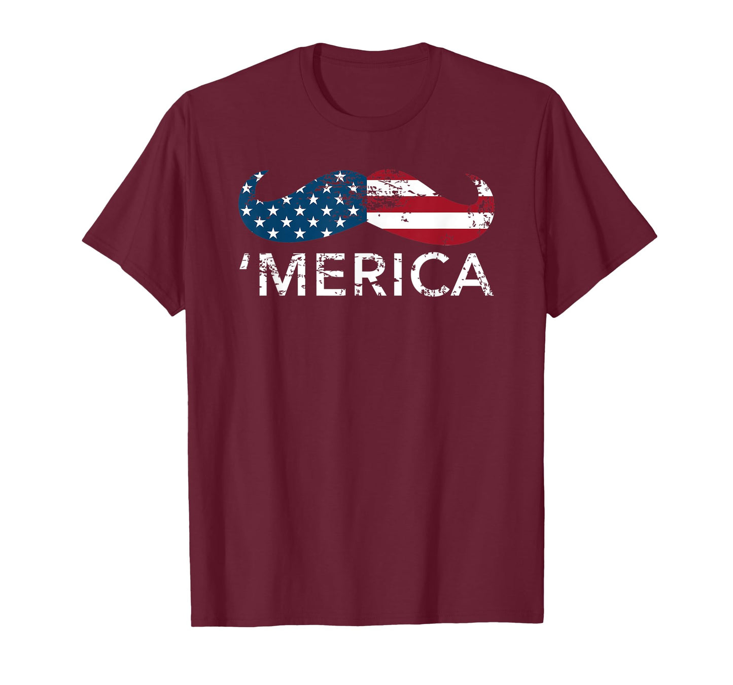 'Merica mustache Patriotic Memorial Day tee shirt T-Shirt for Women Kids Men
