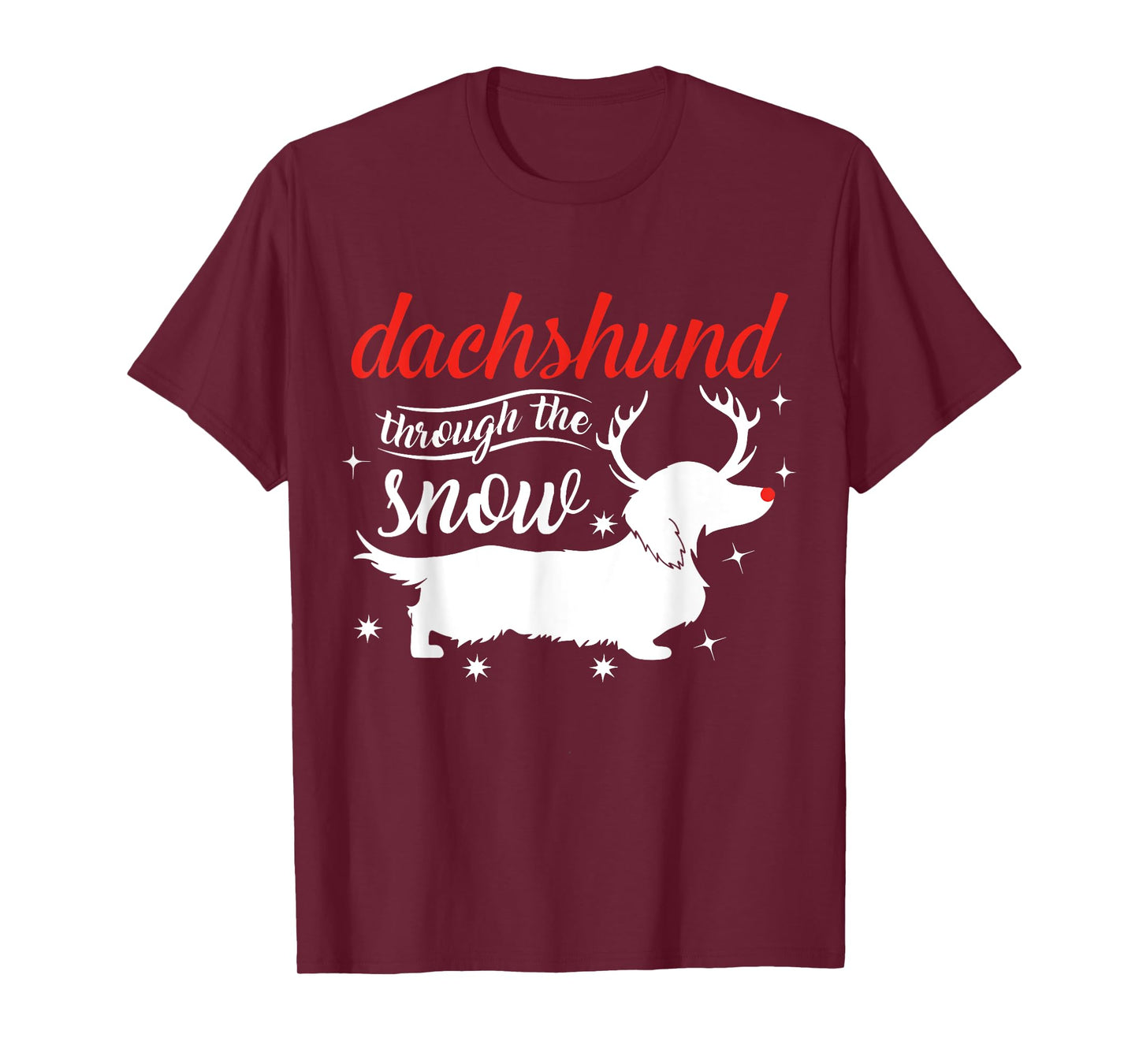 Dachshund Dog Through the Snow Weiner Dachshund T-Shirt