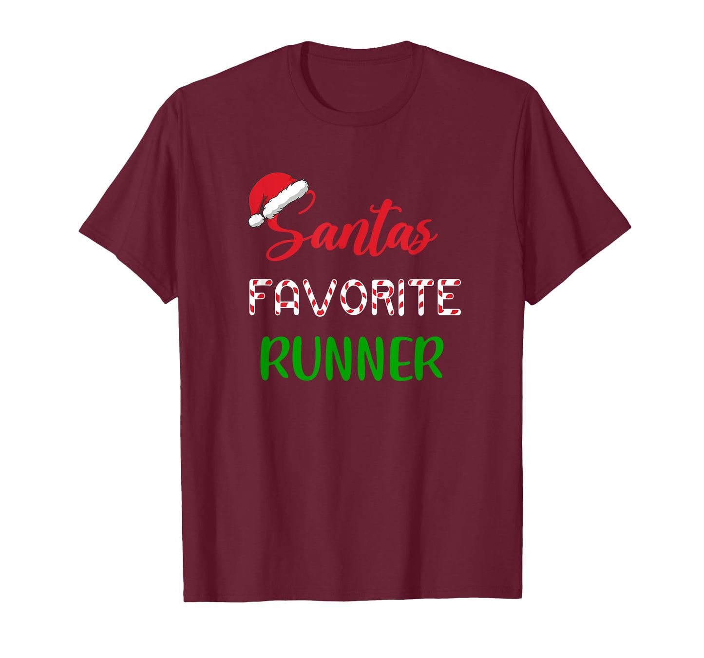 Santa's Favorite Runner Christmas Cross Country T-Shirt