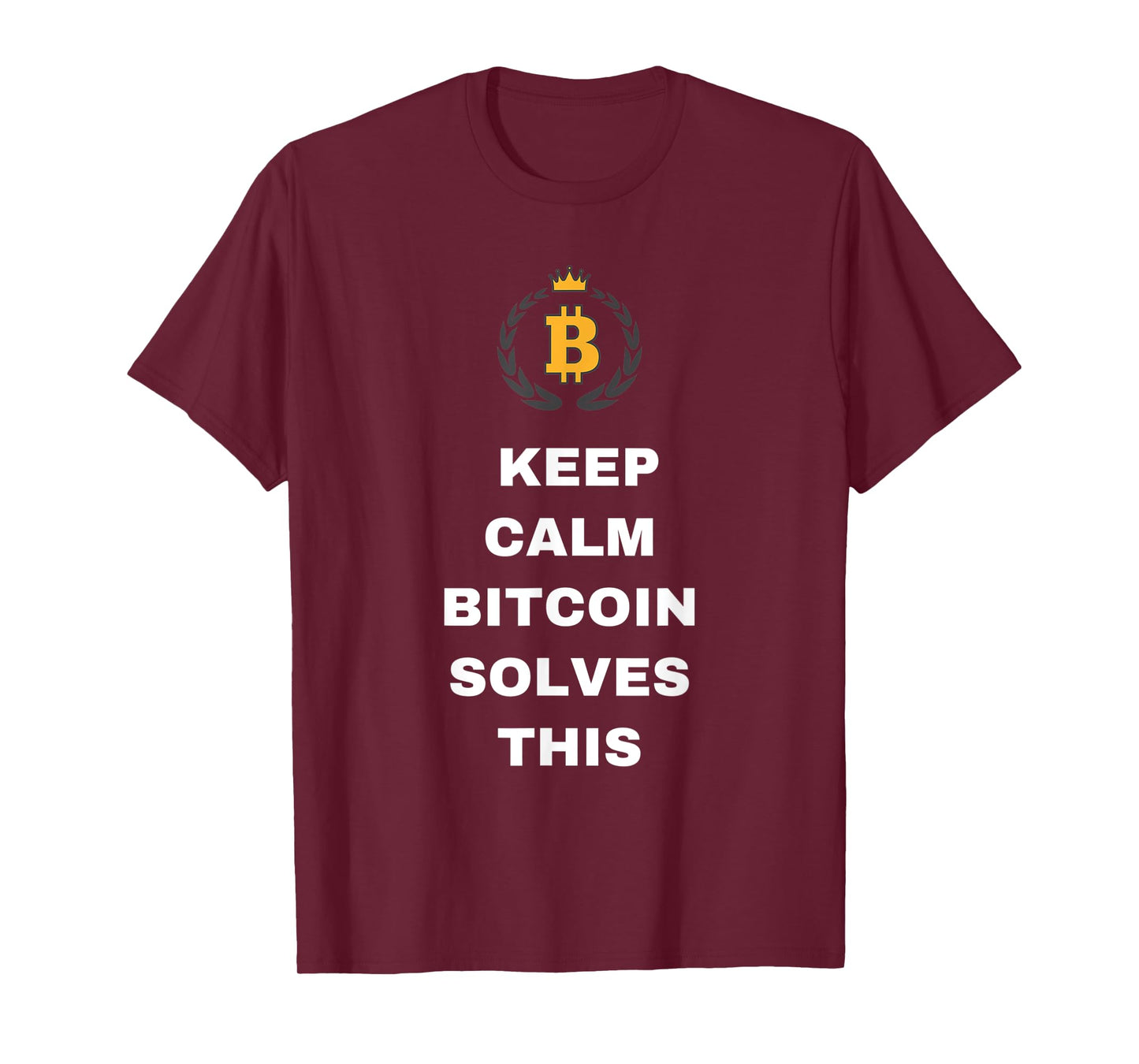Funny Crypto Apparel Gift Men Women - Bitcoin Solves This T-Shirt