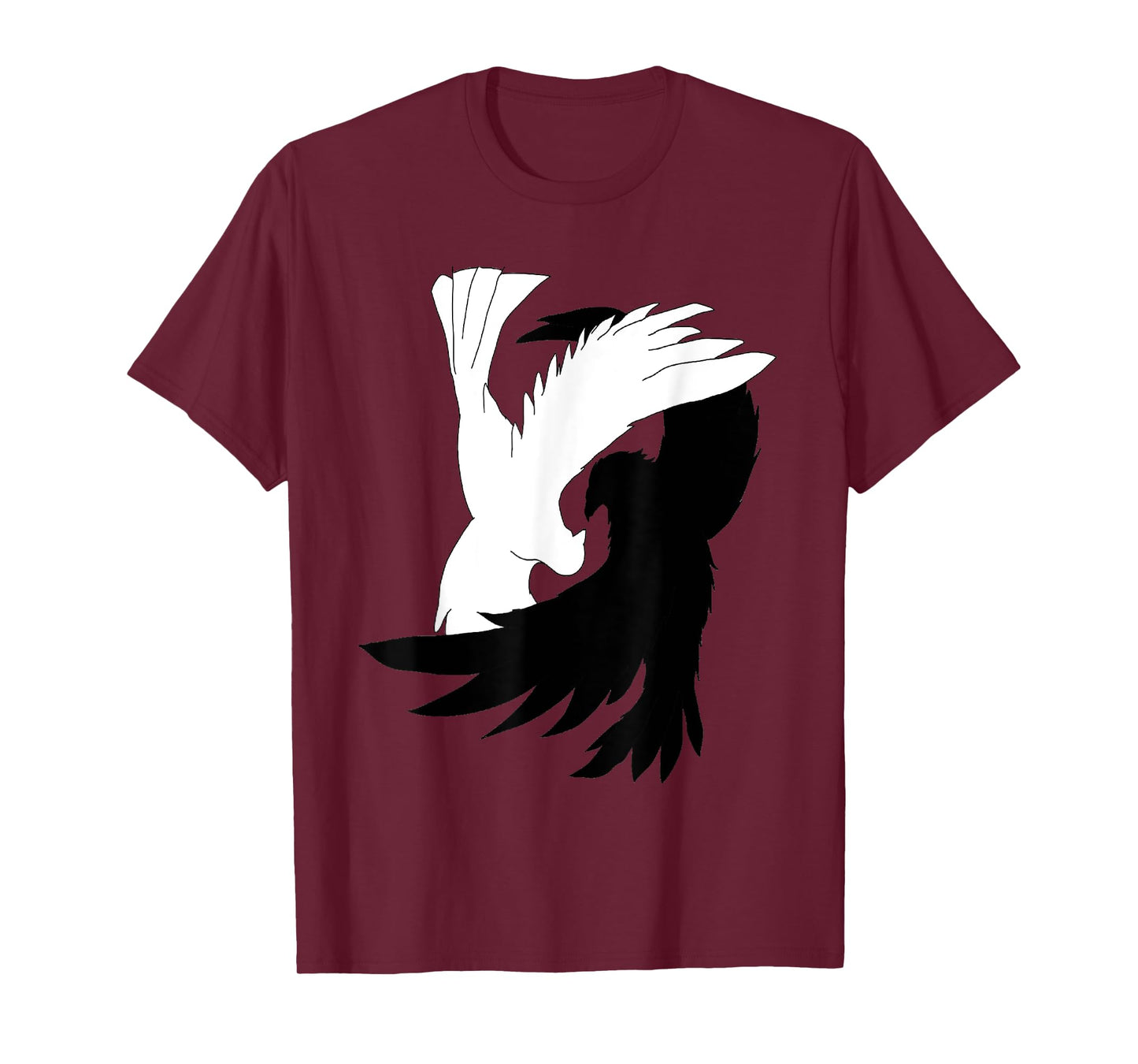 Love Birds shirt Raven Crow Dove Yin Yang Shi T-Shirt