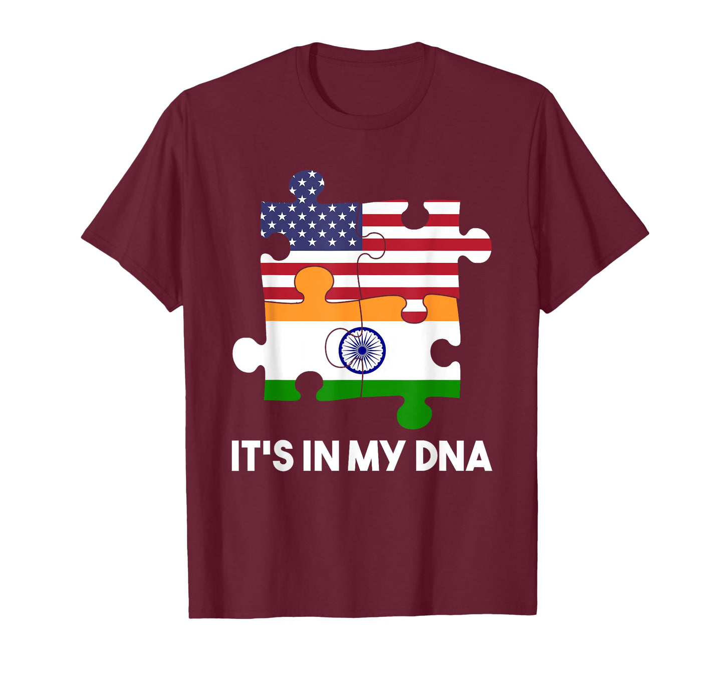 India Proud Flag Day Hindi Sikh America American Fingerprint T-Shirt