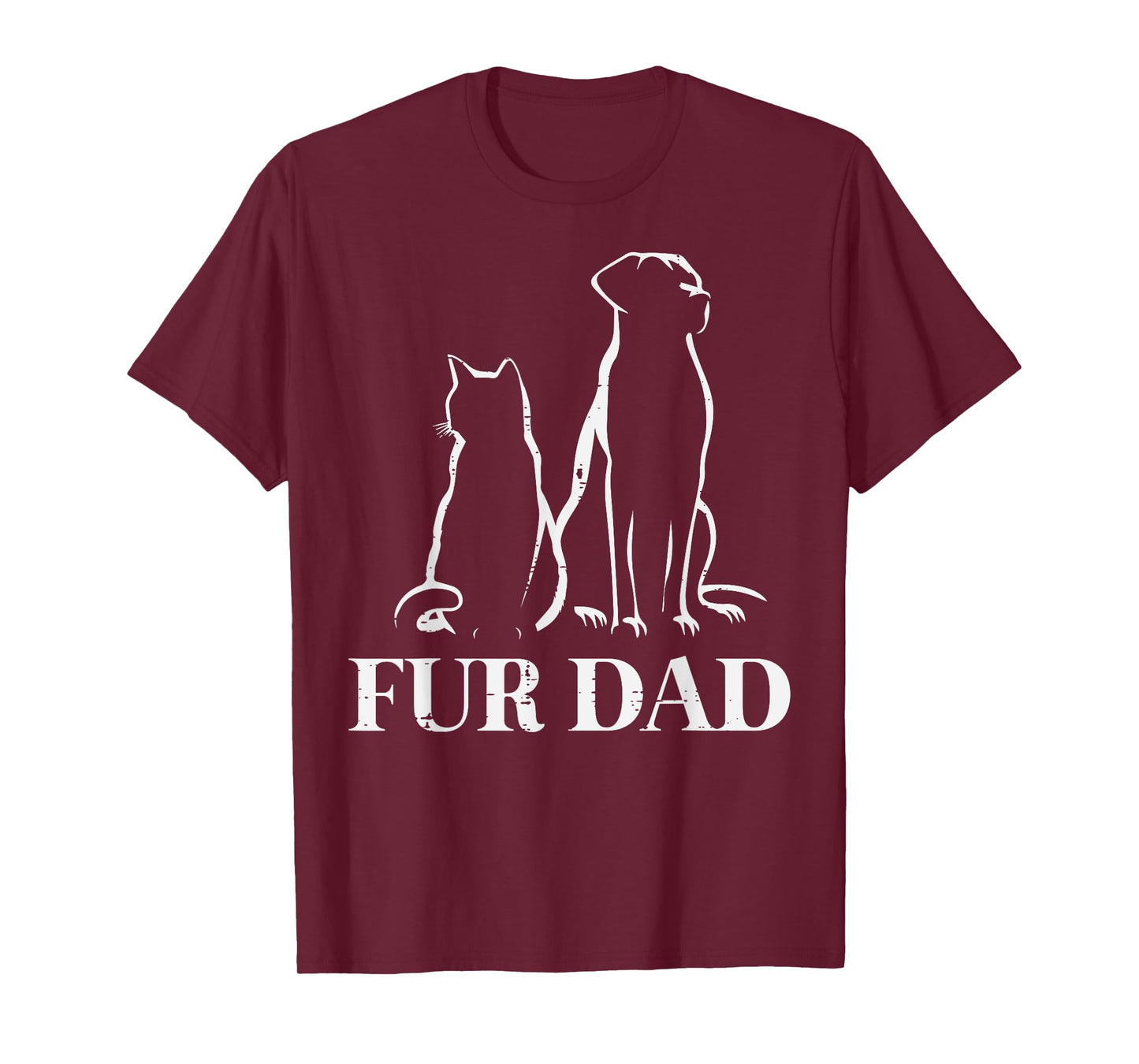 Fathers Day Fur Dad Dog Cat Papa Daddy Pet Lover Owner Men T-Shirt