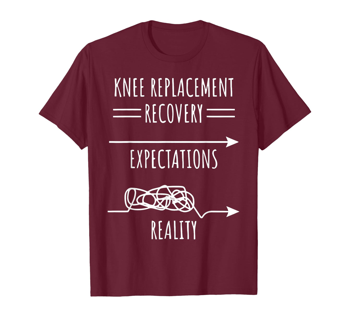 Knee Replacement Recovery Expectations Reality Surgery T-Shirt