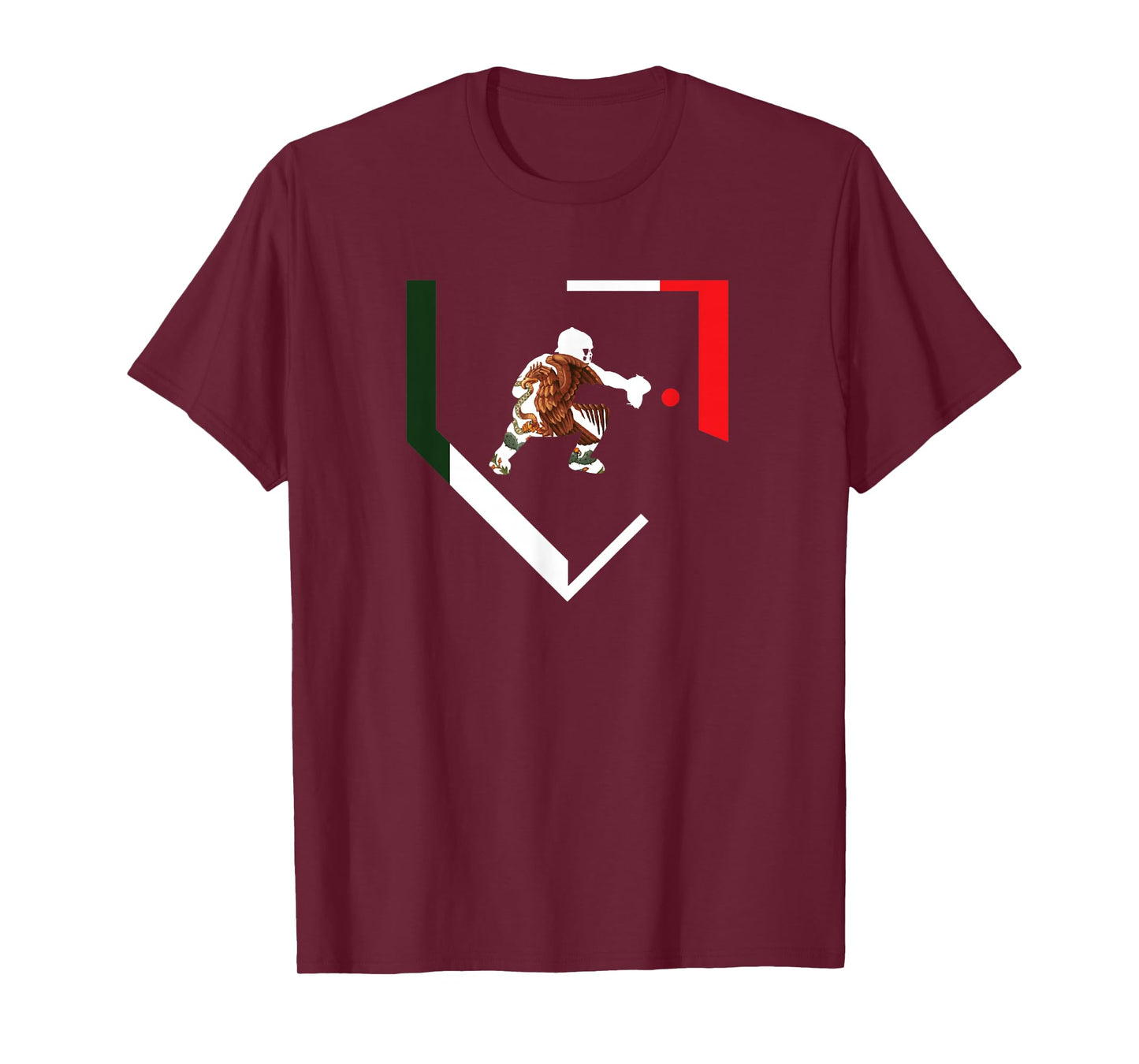 Mexico Baseball Hind Catcher Mexican Flag Little Leaguer Mex T-Shirt