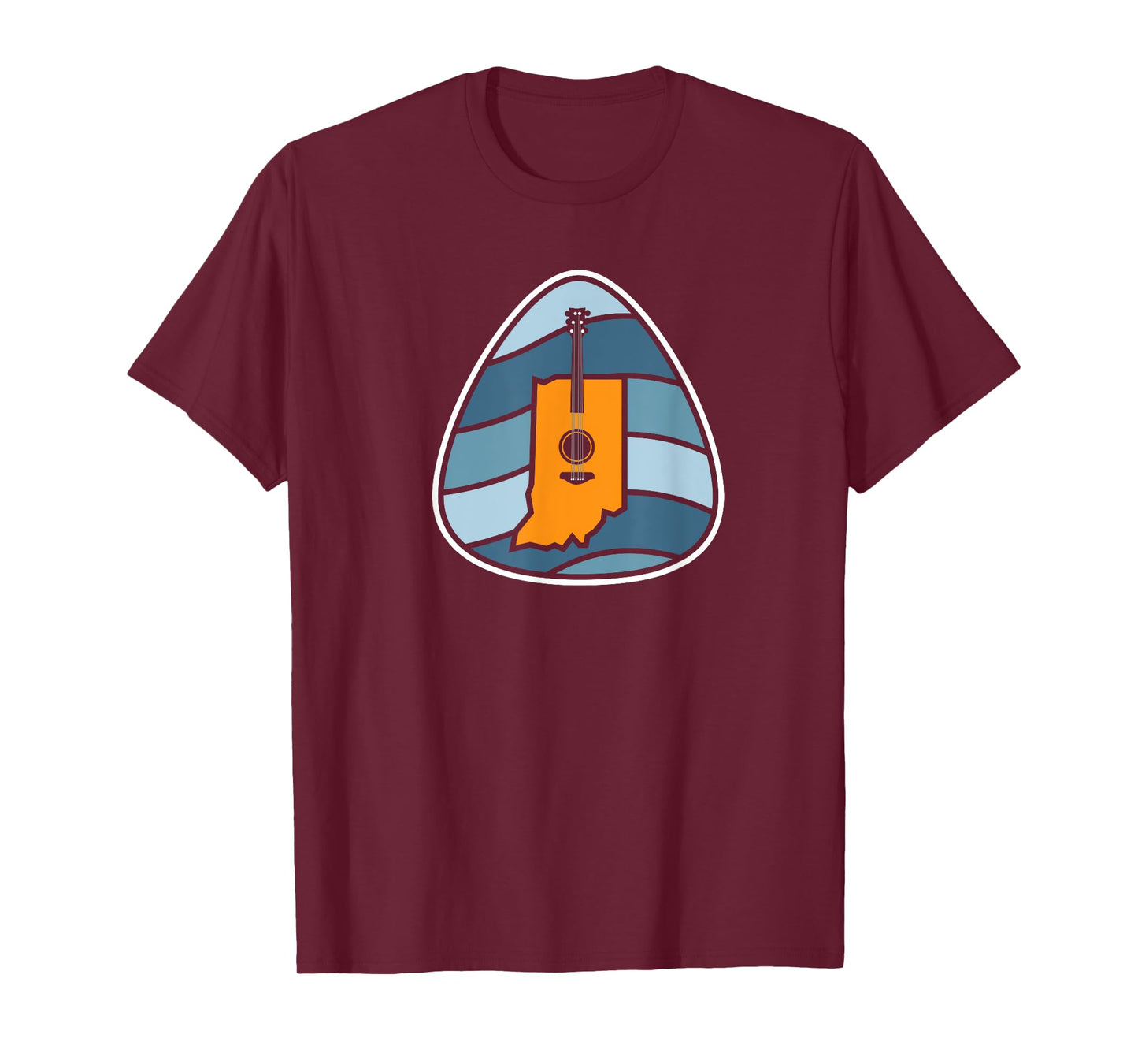Retro Indiana Music Acoustic Guitar Rock T-Shirt