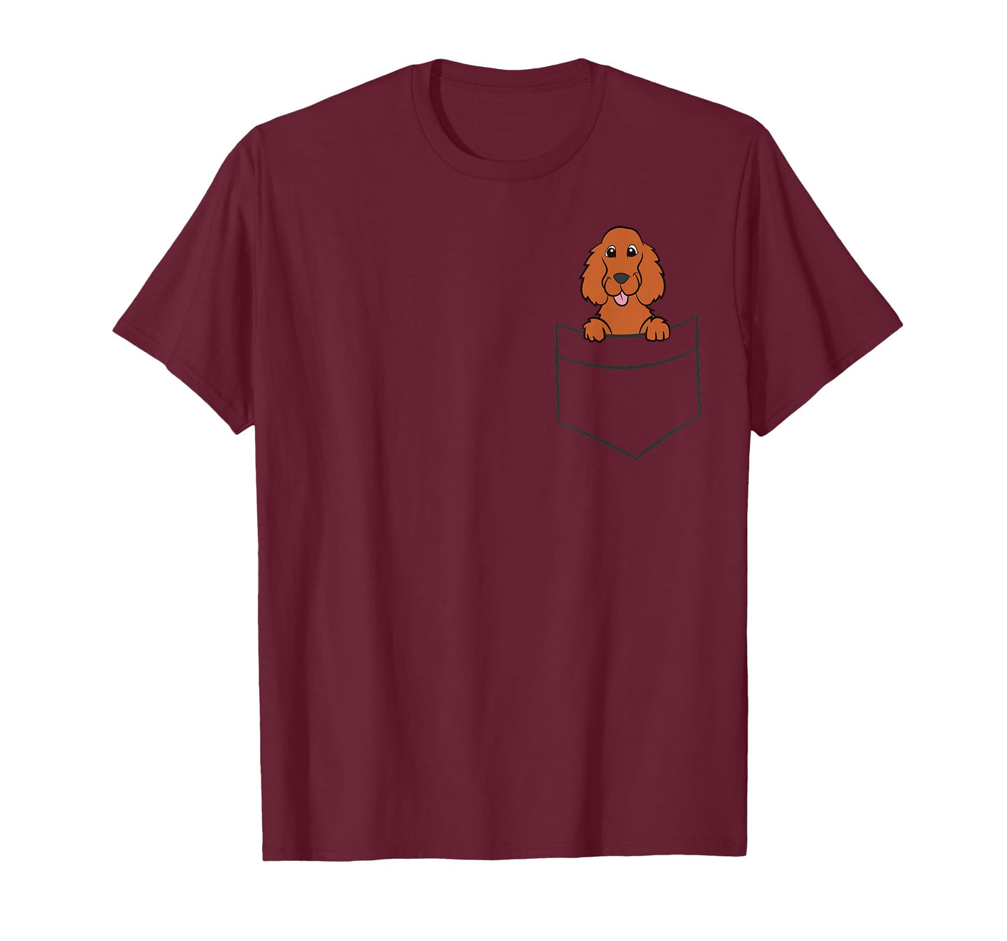 Irish Setter Dog In The Pocket Love Irish Setter Dogs T-Shirt