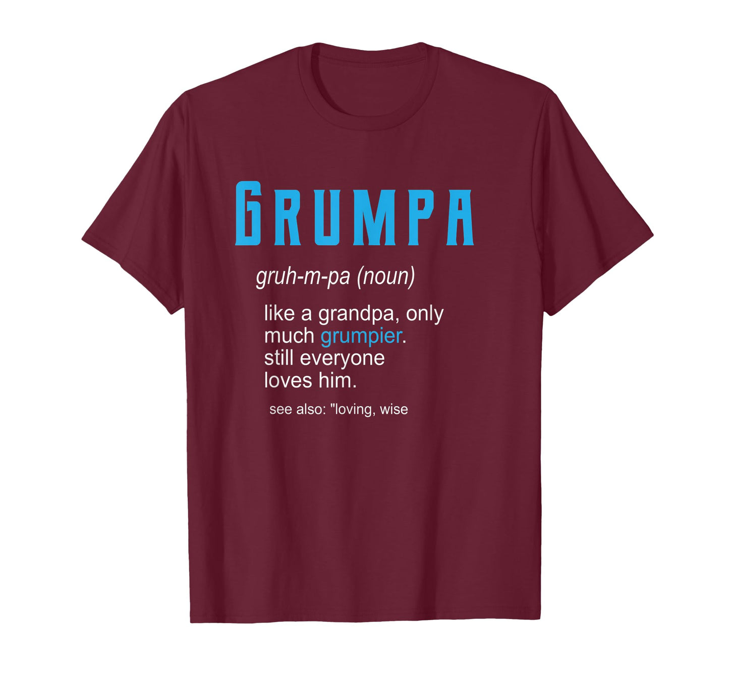 Mens Pops Christmas Shirt for Grandpa, Funny Grumpa Definition T-Shirt