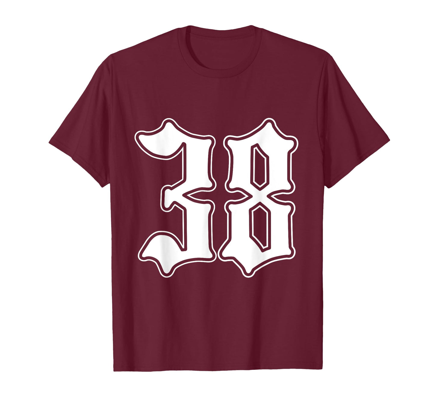 #38 White Number 38 Latino Sports Fan Team Cholo Easy T-Shirt
