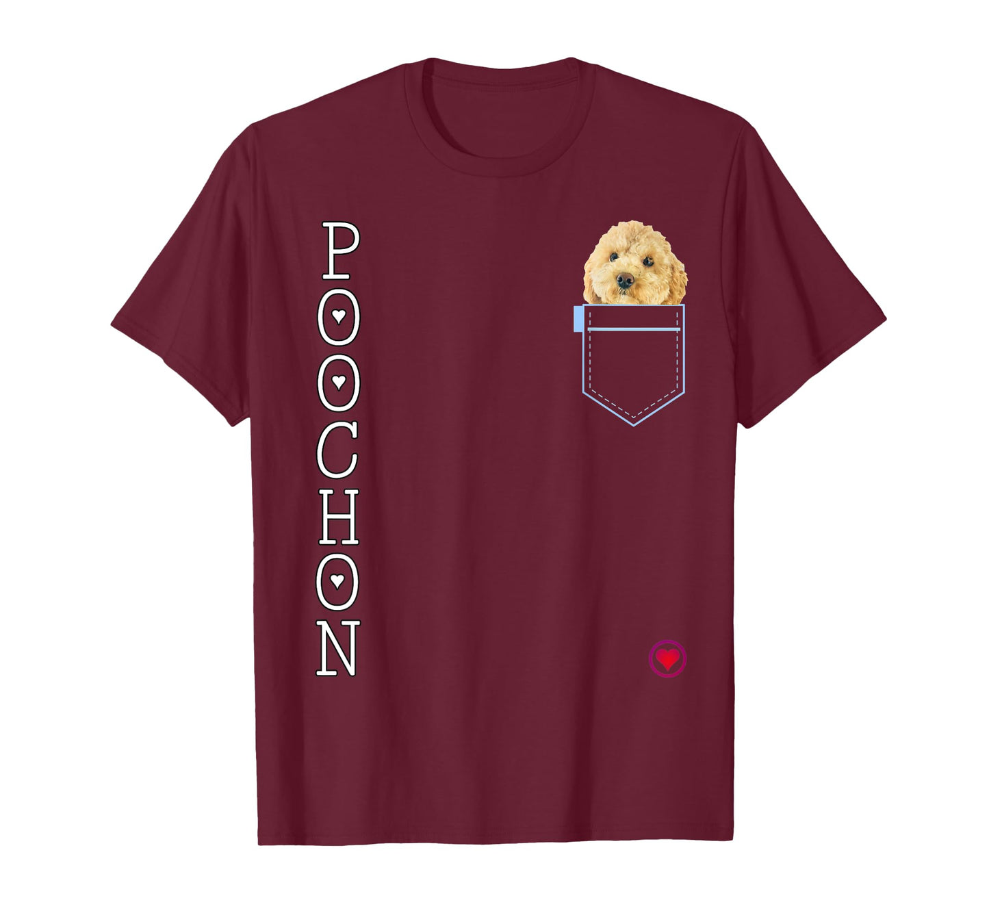 Poochon in pocket Puppy Dog Lover Cute Poodle cross gift Men Women Kids T-Shirt