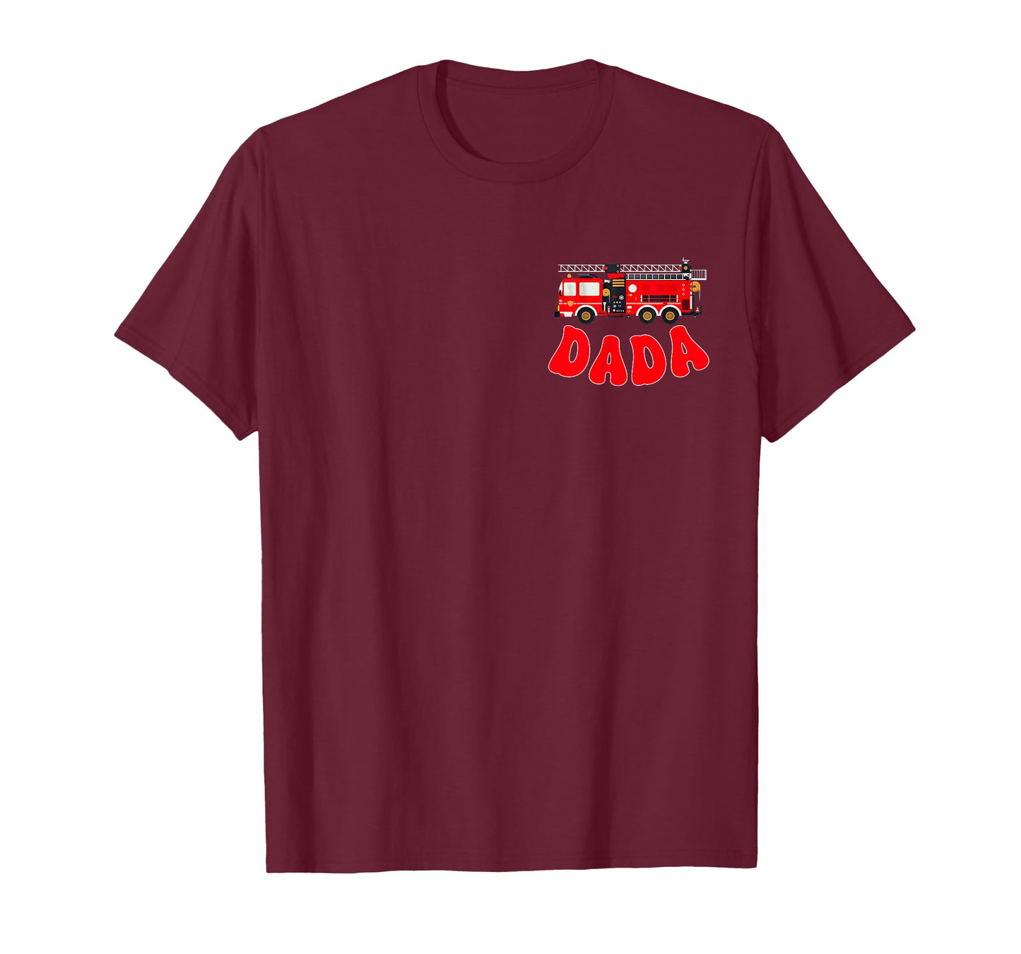 Dada Birthday Boy Fire Truck Firefighter First Birthday Dad T-Shirt