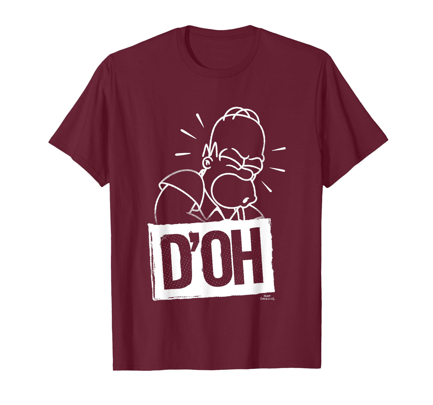 The Simpsons Homer D'Oh Distressed Outline T-Shirt