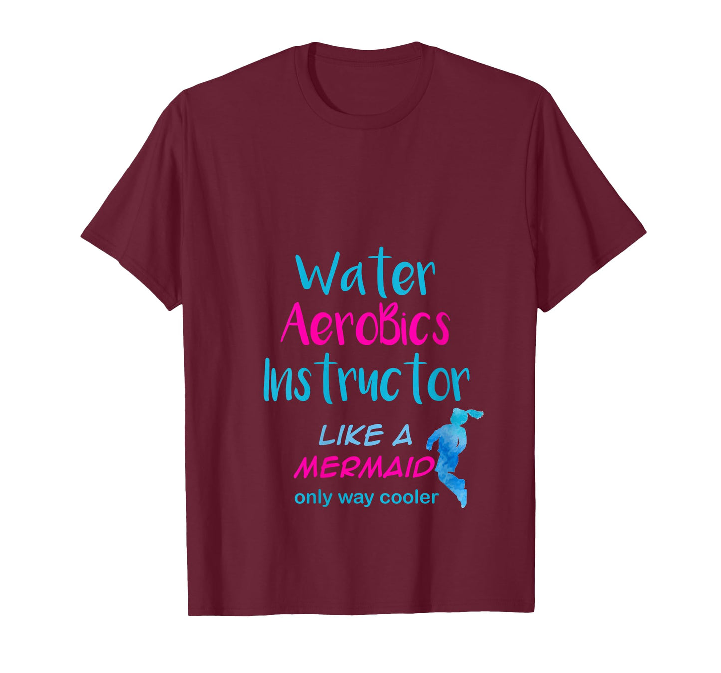 Aqua Water Aerobics Instructor Like A Mermaid V-Neck T-Shirt