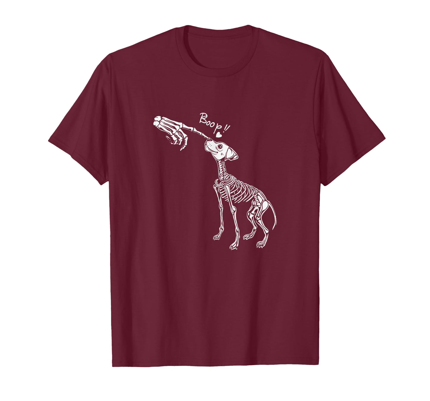Funny Dog Skeleton Hand Boop Halloween Puppy Dog T-Shirt