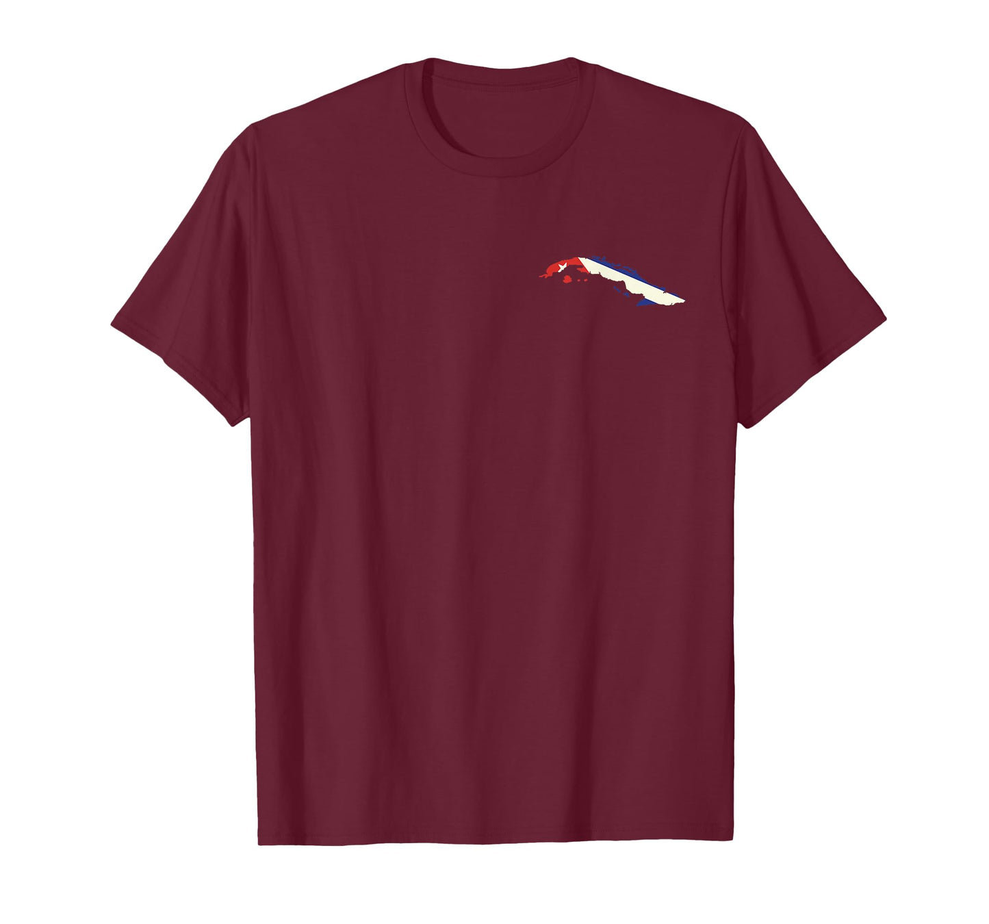 Cuba Map with Flag Design Caribbean Island Pride T-Shirt