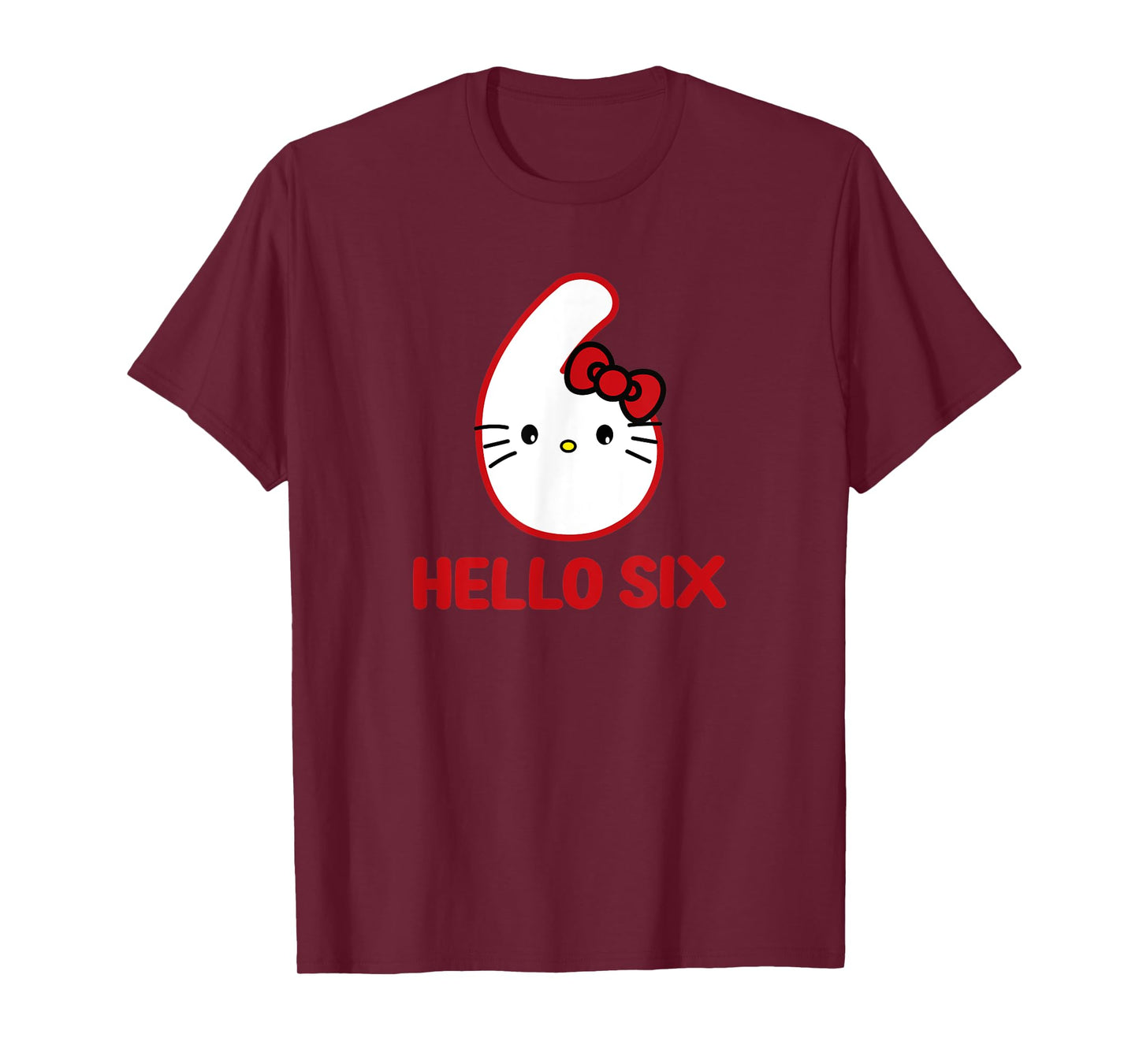 Happy Birthday Kitty, Cute Hello Six Bday 6th Kawaii Gift T-Shirt