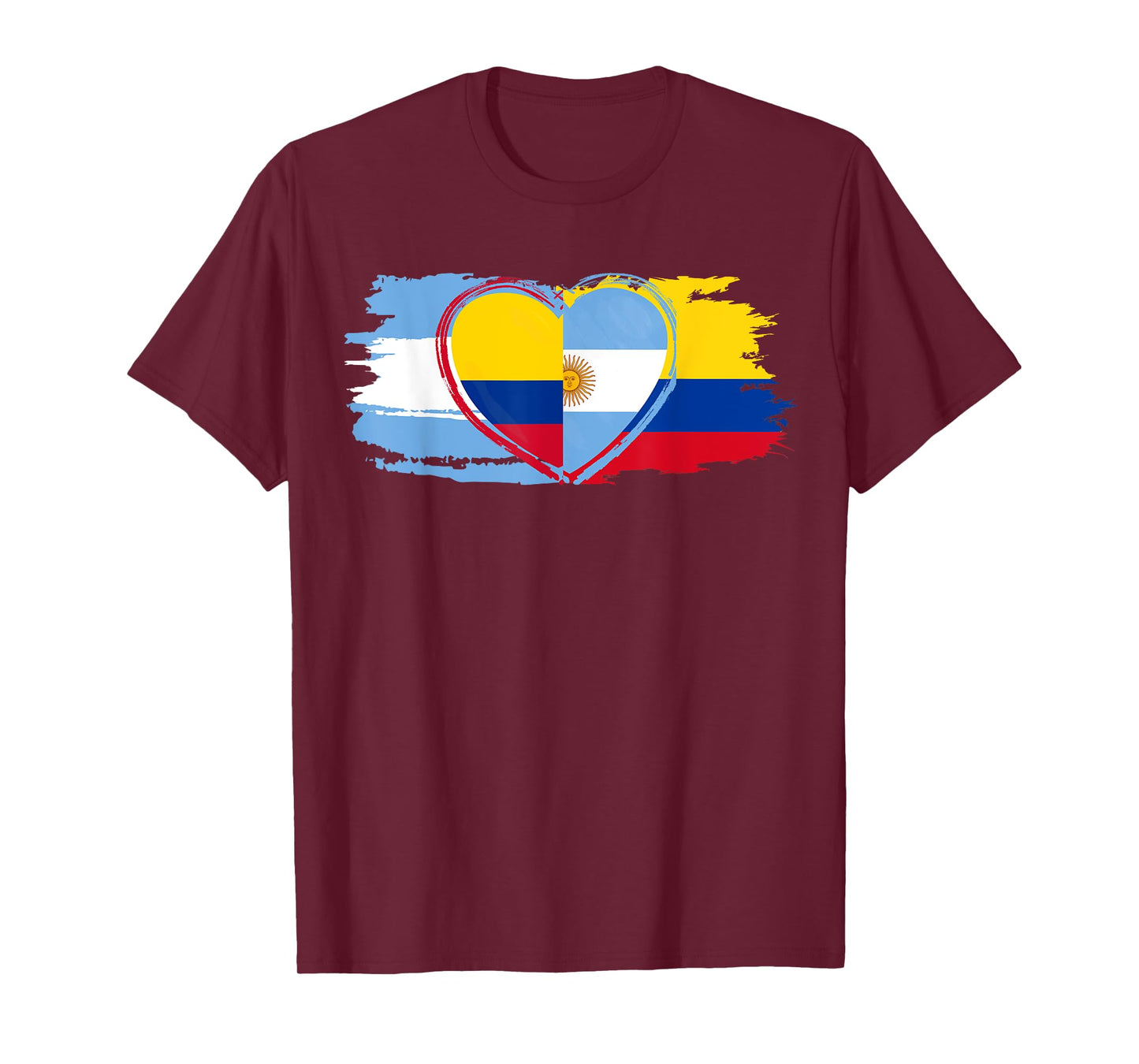 Half Argentinian Half Colombian Flag for football lovers T-Shirt
