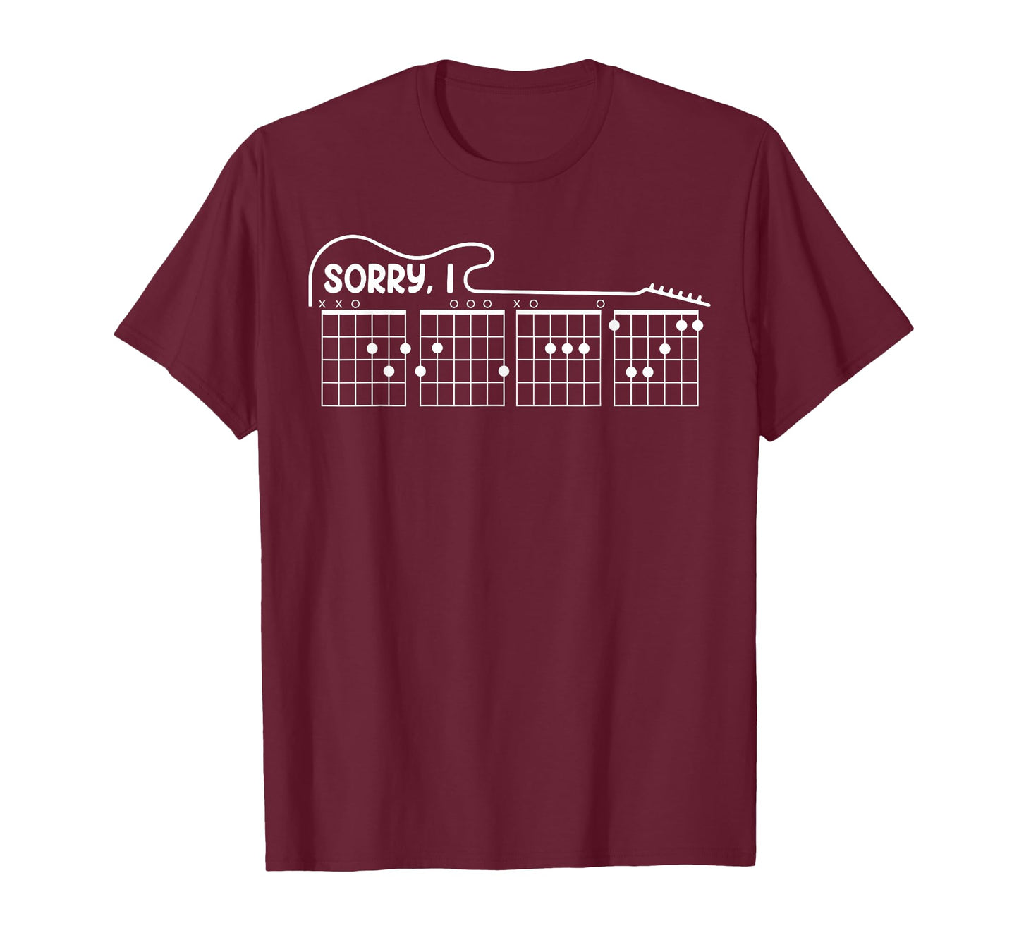 Sorry I DGAF Hidden Message Guitar Chords Music Note T-Shirt