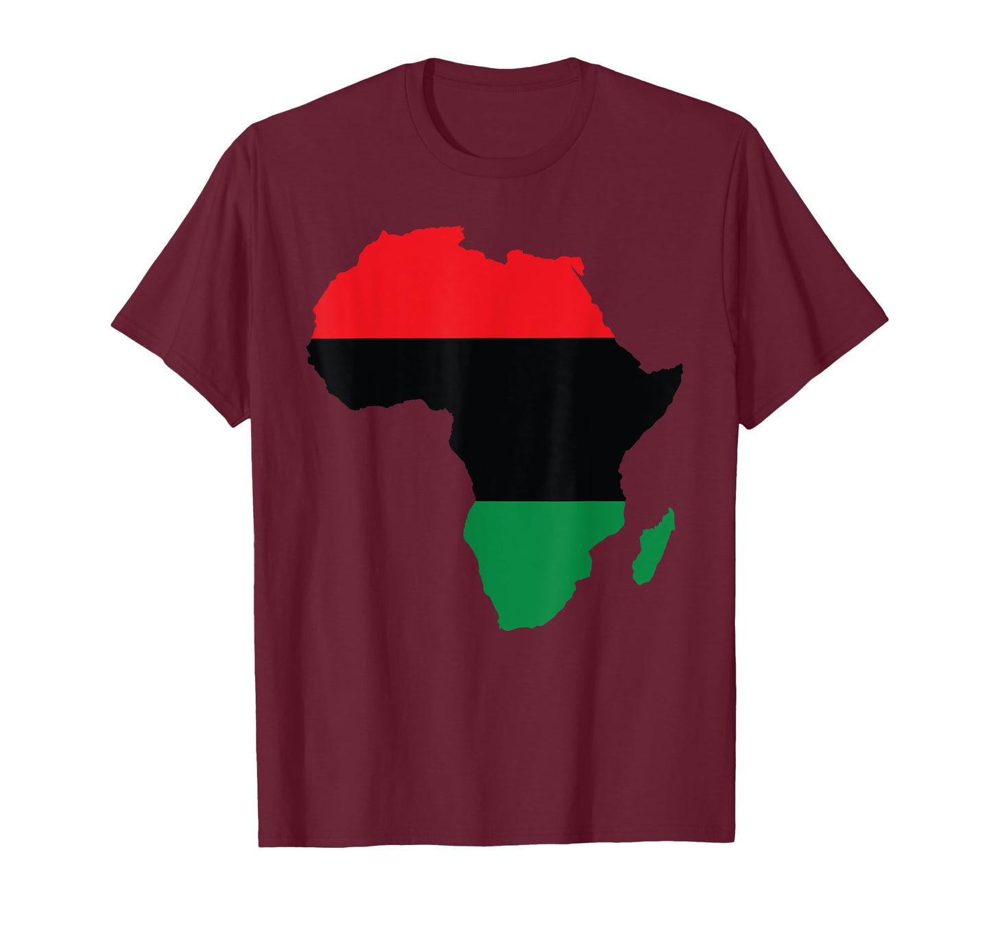Pan African UNIA Flag Map Continent Black History Month Gift T-Shirt