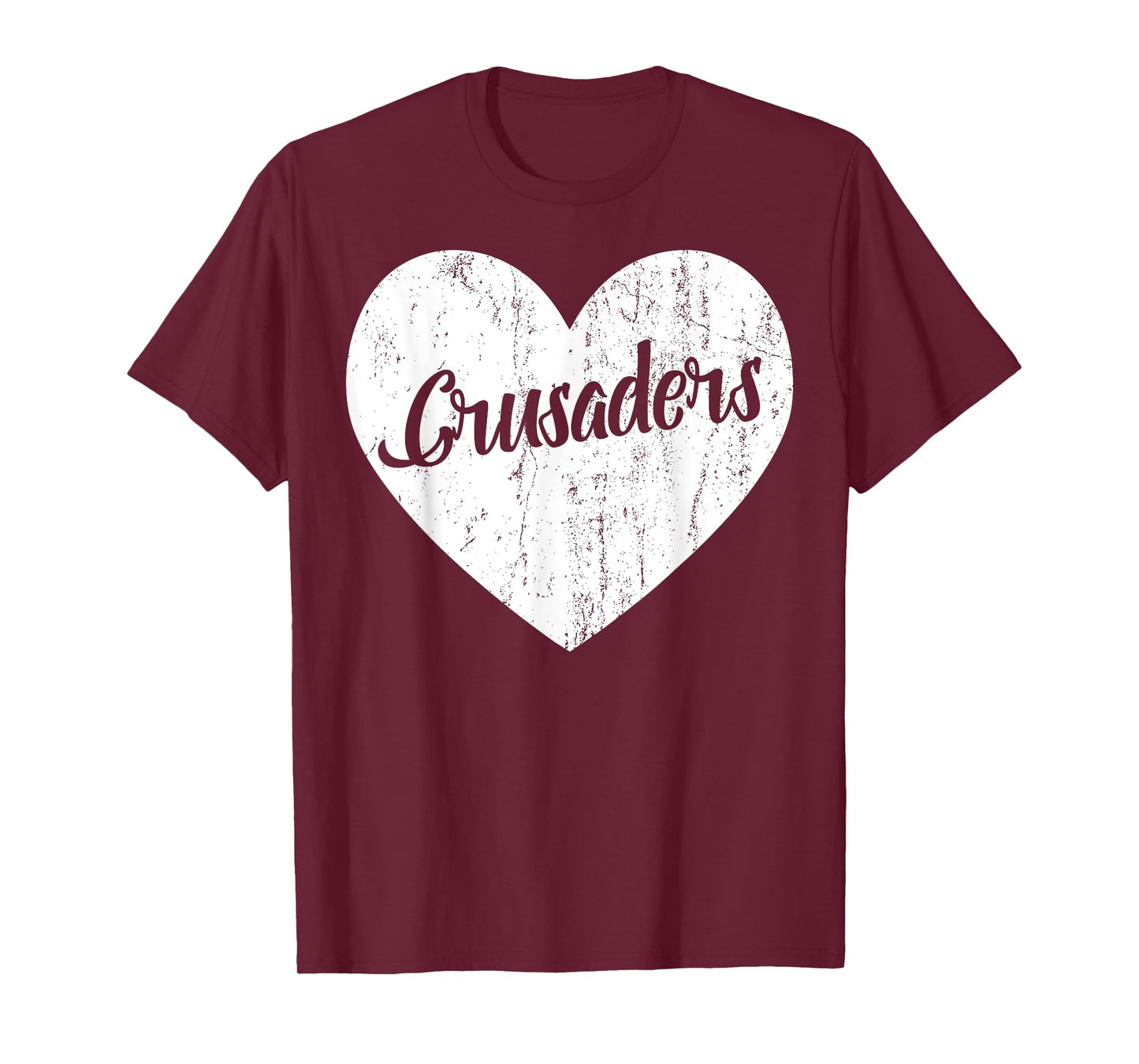 Crusaders School Sports Fan Team Spirit Mascot Heart Gift T-Shirt