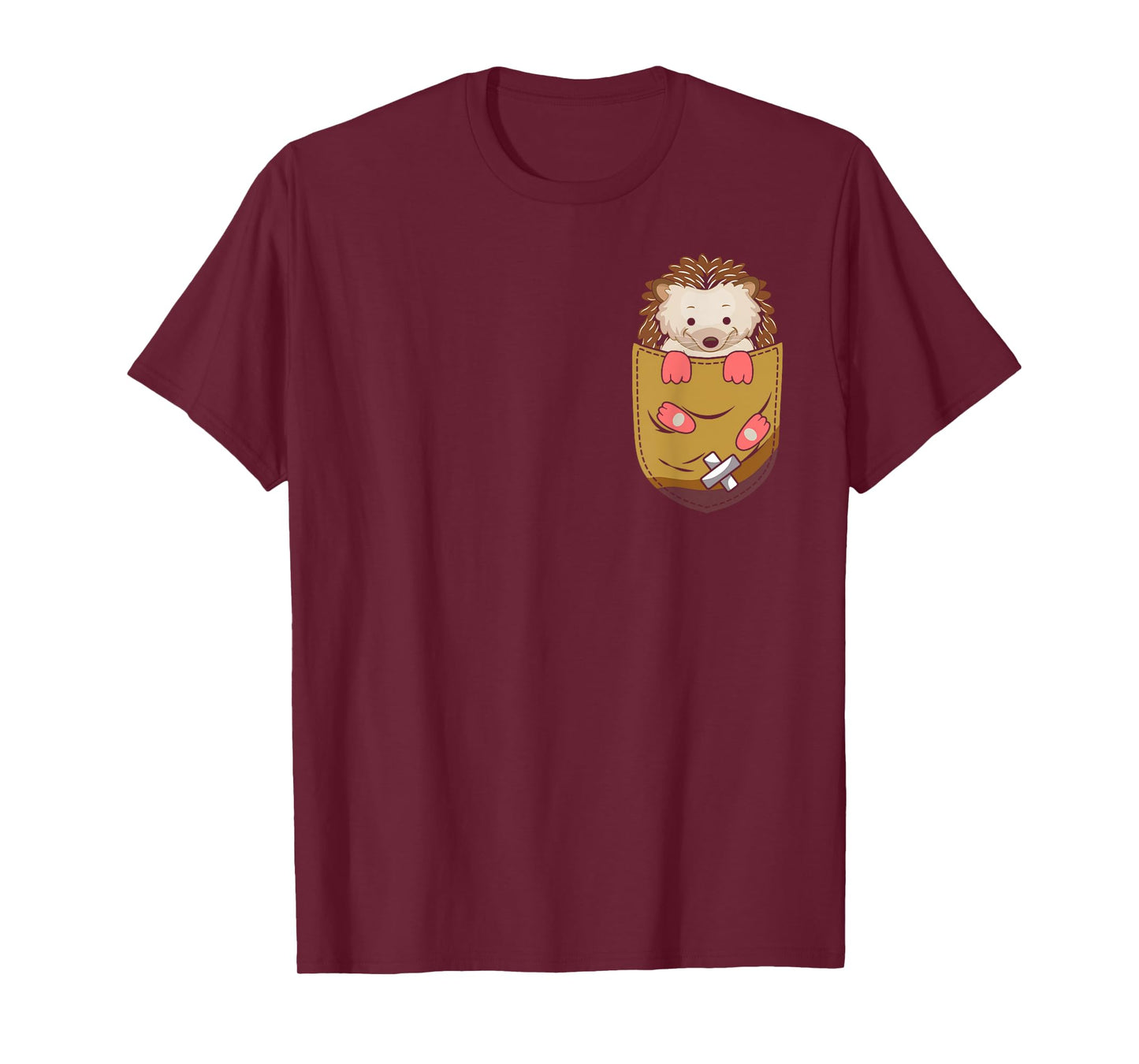 Funny Hedgehog Pocket Graphic Hedgehogs Toddler Women Men T-Shirt