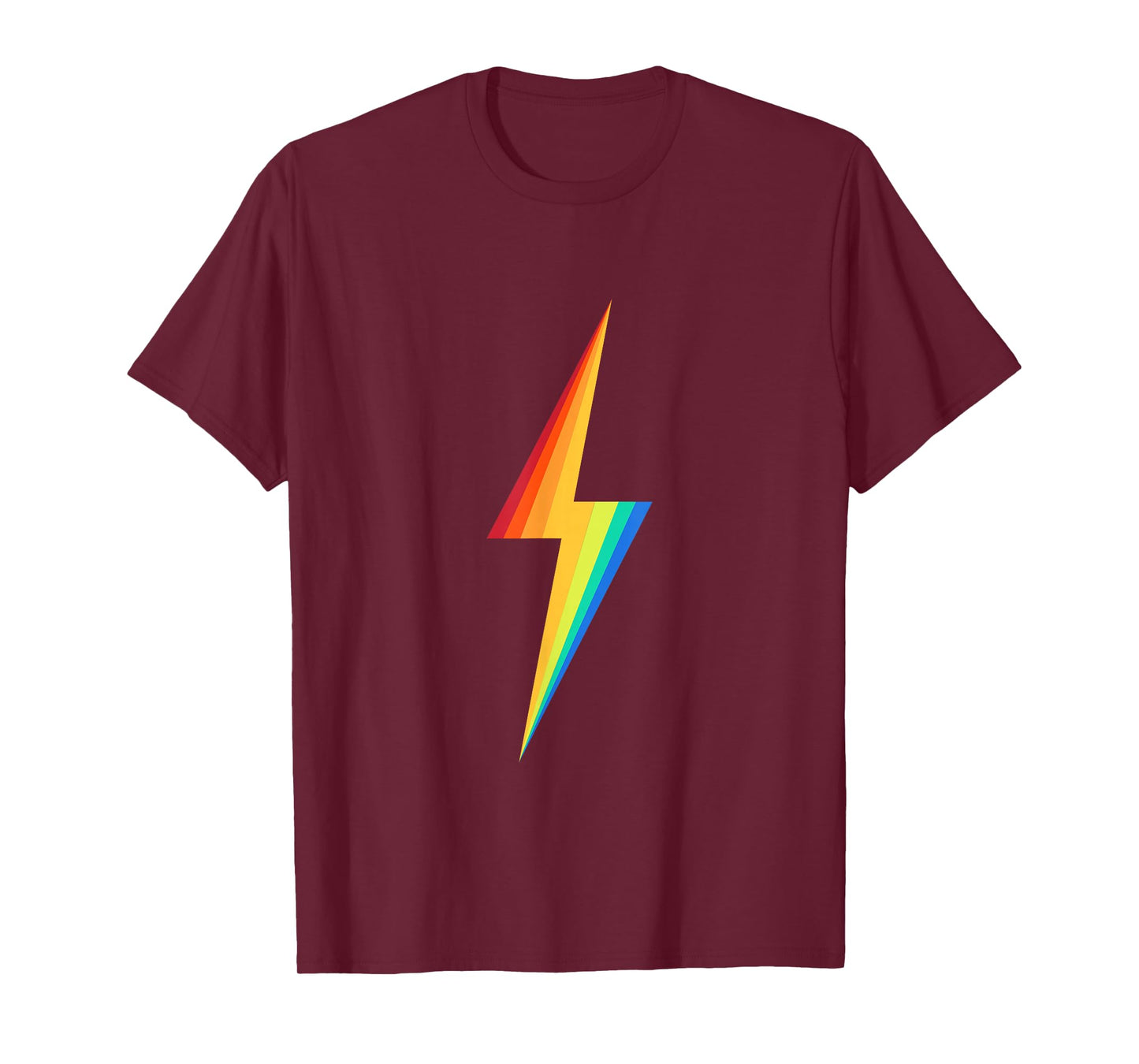Colourful Rainbow Lightning Graphic T-Shirt