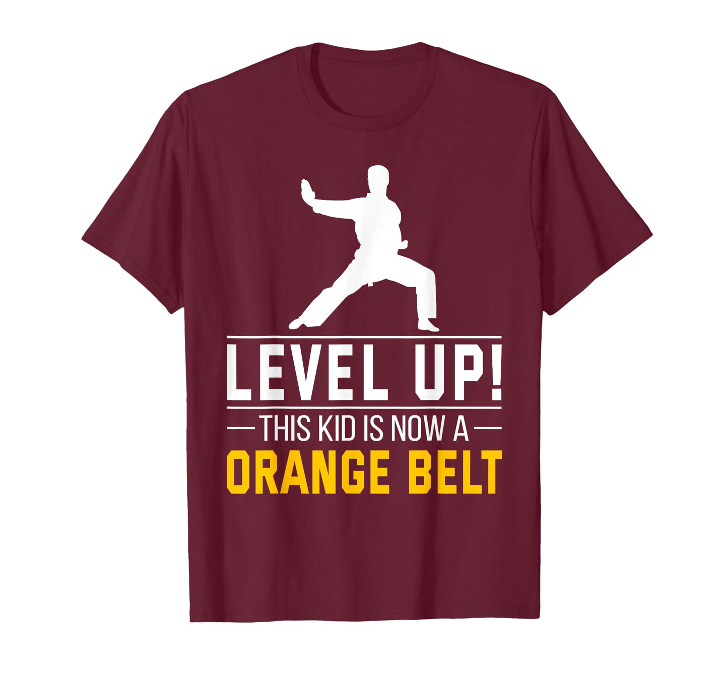 Level Up! This Kid is Now a Orange Belt Karate Award Gift T-Shirt