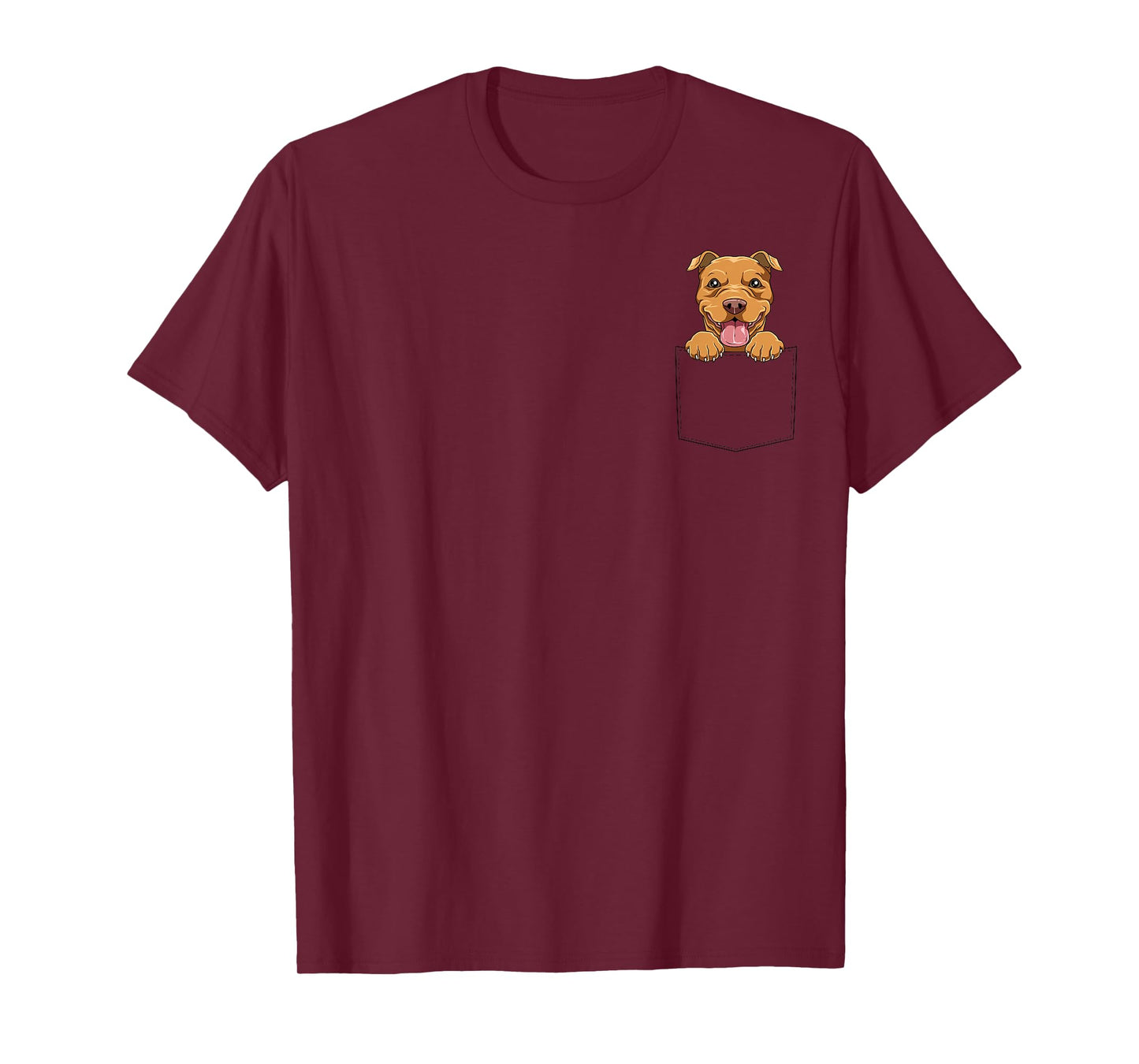 Pitbull Pocket Pitbull In Pocket Funny Pitbull Dog Peeking T-Shirt