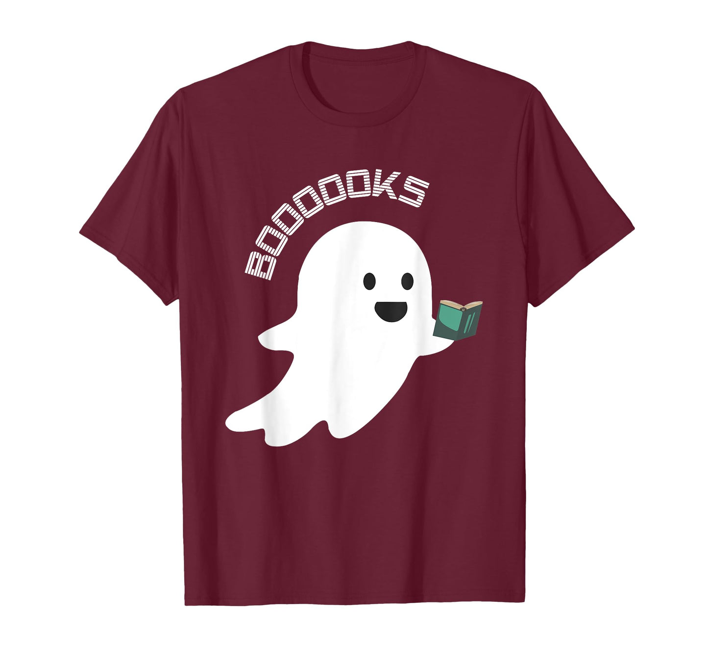 BOOKS BOO Ghost Reading Funny Halloween Book Lover Design T-Shirt