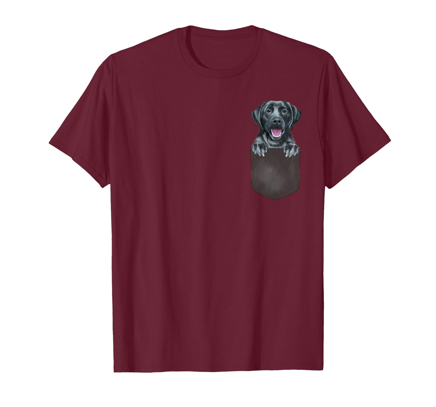 Dog In Pocket Funny Dog Lover Black Labrador Retriever T-Shirt for Men Women Girls Kids