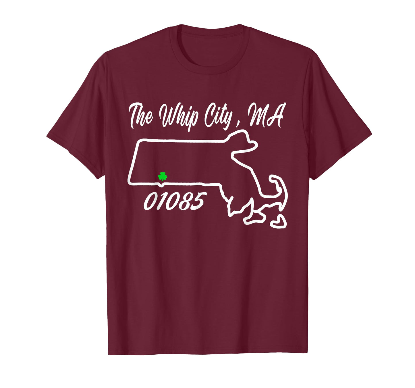The Whip City, MA 01085 Cool State Pride T-Shirt