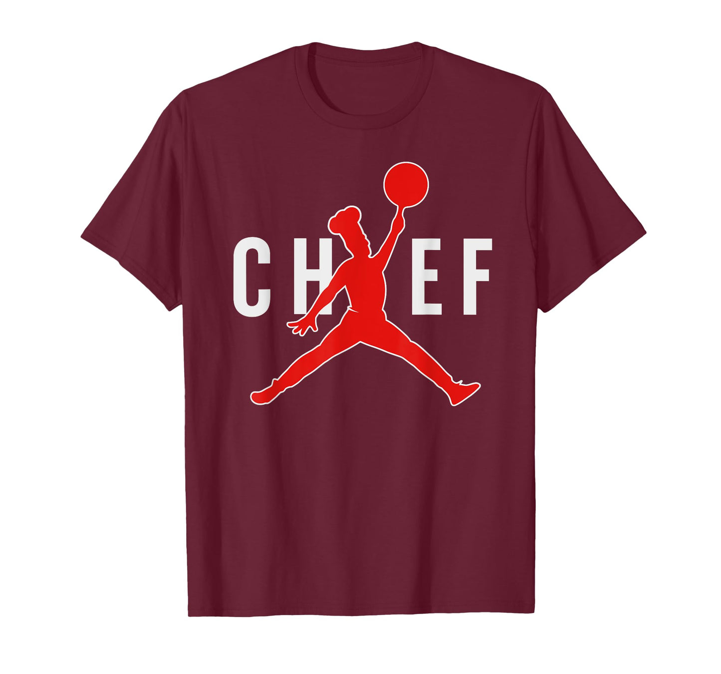 Funny Restaurant Jumping Chef with Frying Pan T-Shirt