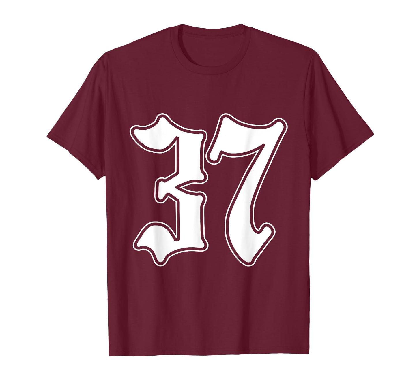 #37 White Number 37 Latino Sports Fan Team Cholo Easy T-Shirt