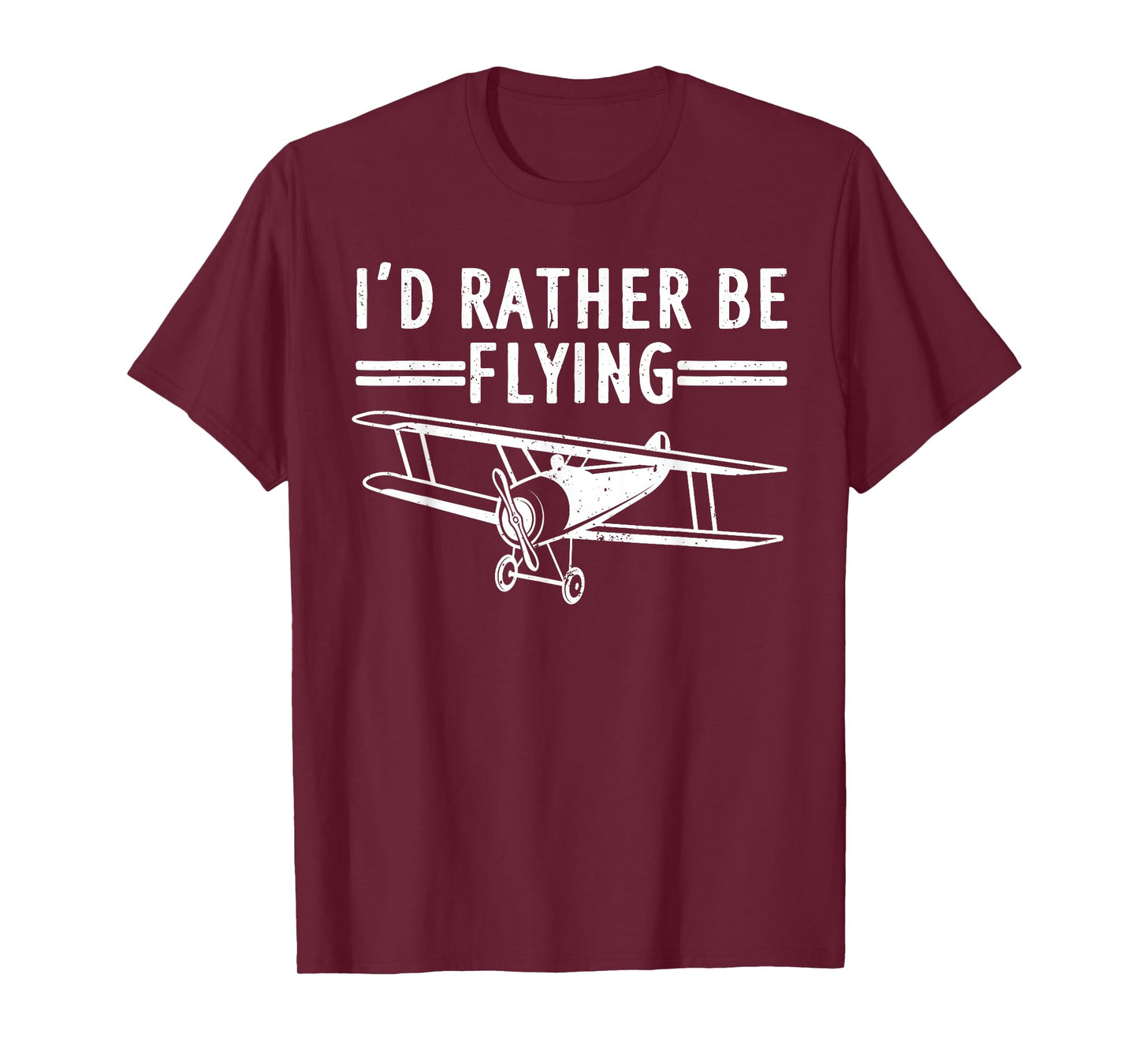 Cool Pilot Gift Airplane Plane Stuff & Accessories Unisex-Adults, Kids Black Short Sleeve Modern Novelty 'I'd Rather be Flying' T-Shirt