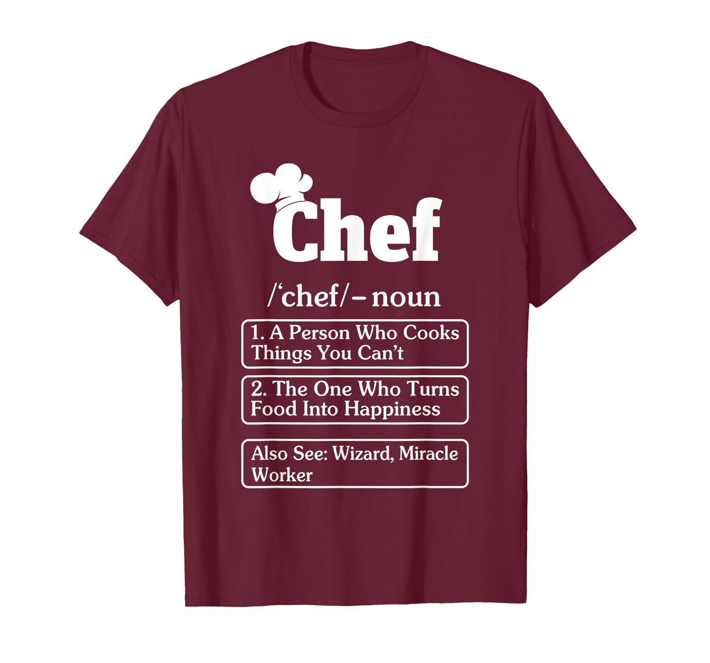 Funny Chef Definition Cooking Kitchen Mens & Womens T-Shirt