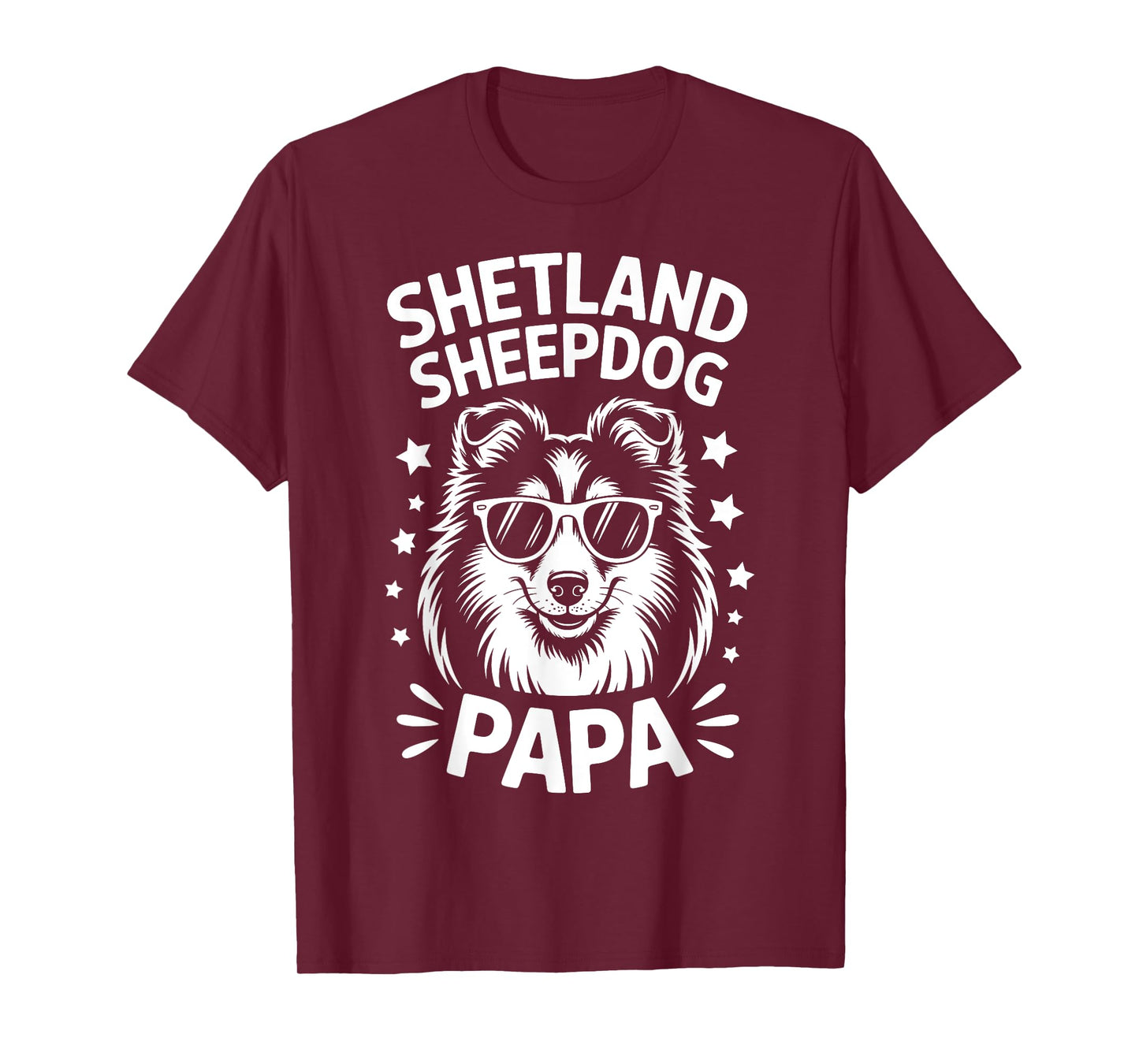 Shetland Sheepdog Papa Sheltie Funny Shetland Sheepdog T-Shirt