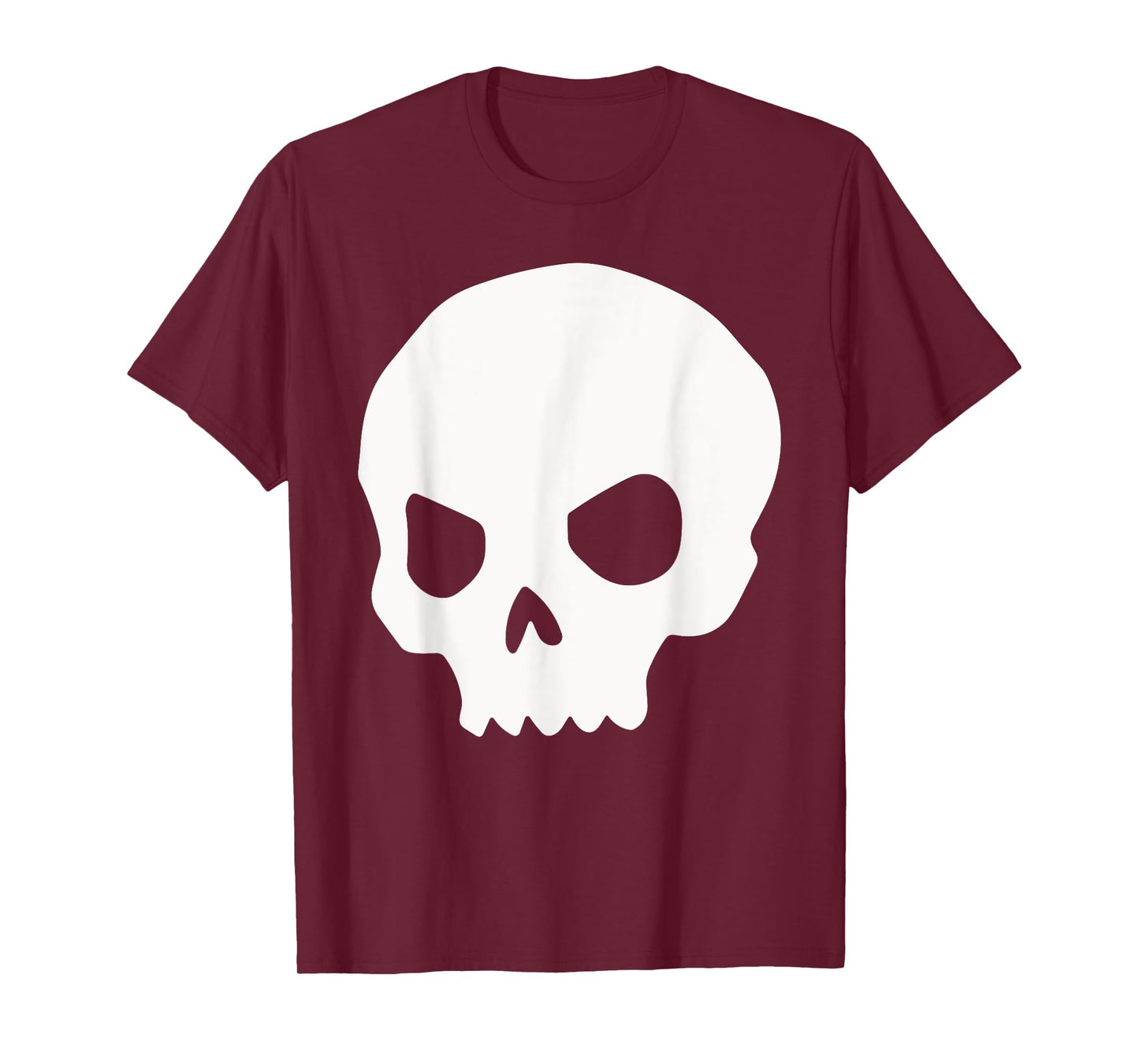 White Halloween Skeleton Silhouette Goth Punk Rock Skull T-Shirt